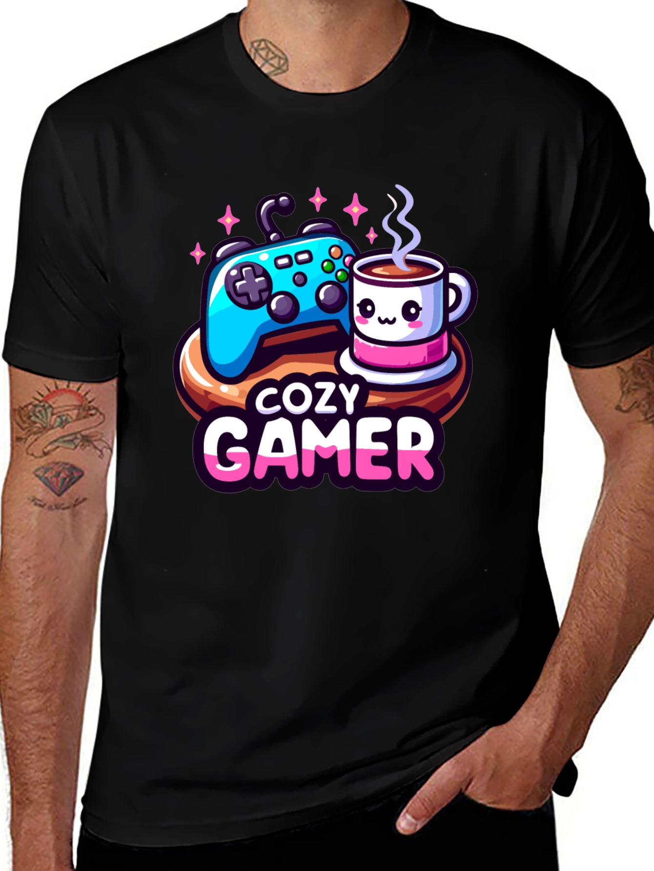 Cozy Gamer Black T-Shirt