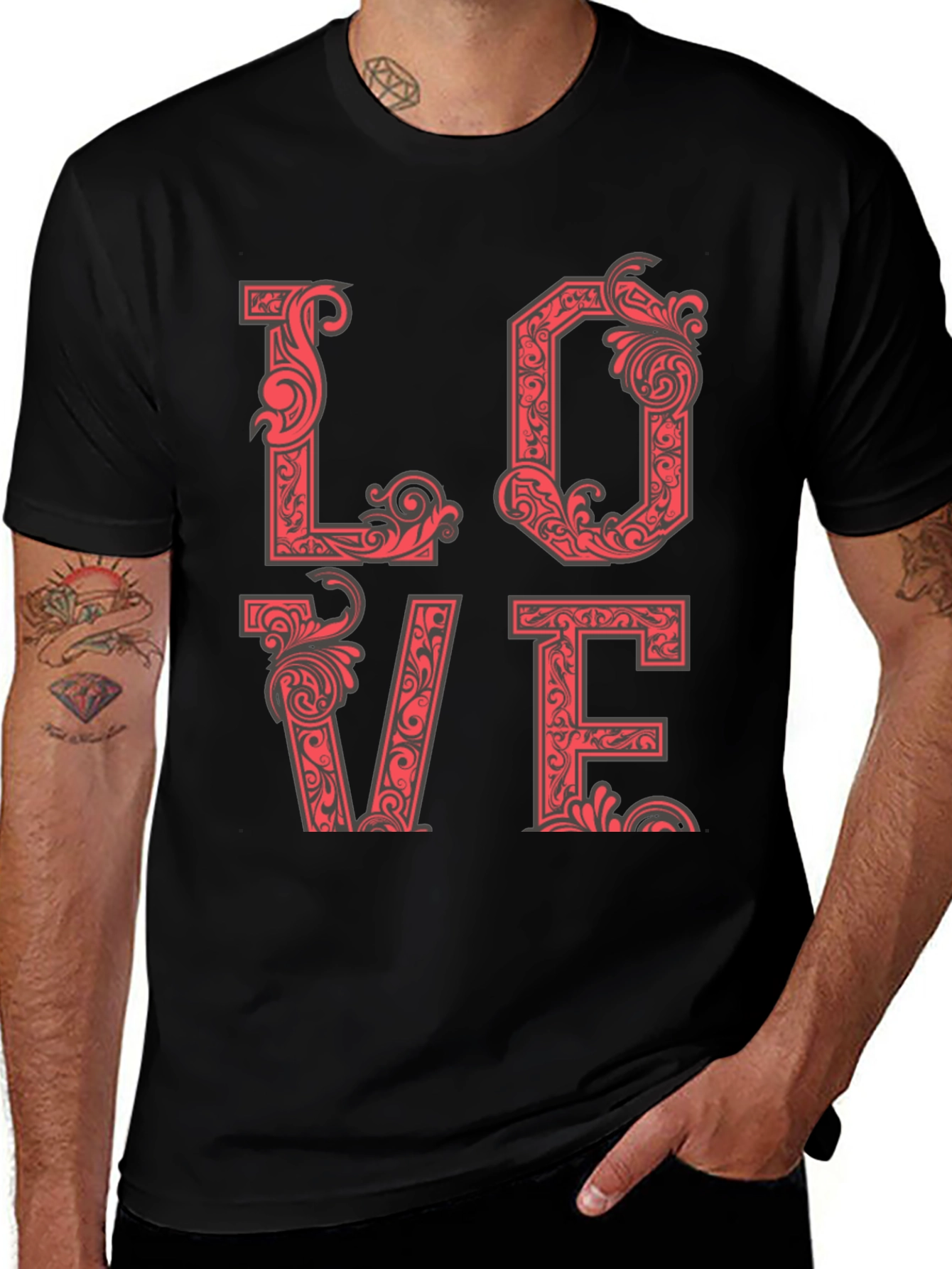 Variant 25 of Love T-Shirt - Ornate Letter Design