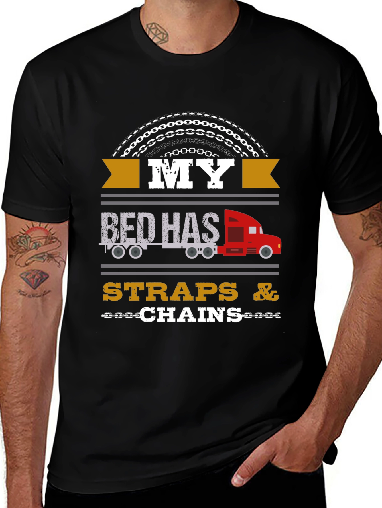 Variant 17 of My Bed Has Straps & Chains T-Shirt