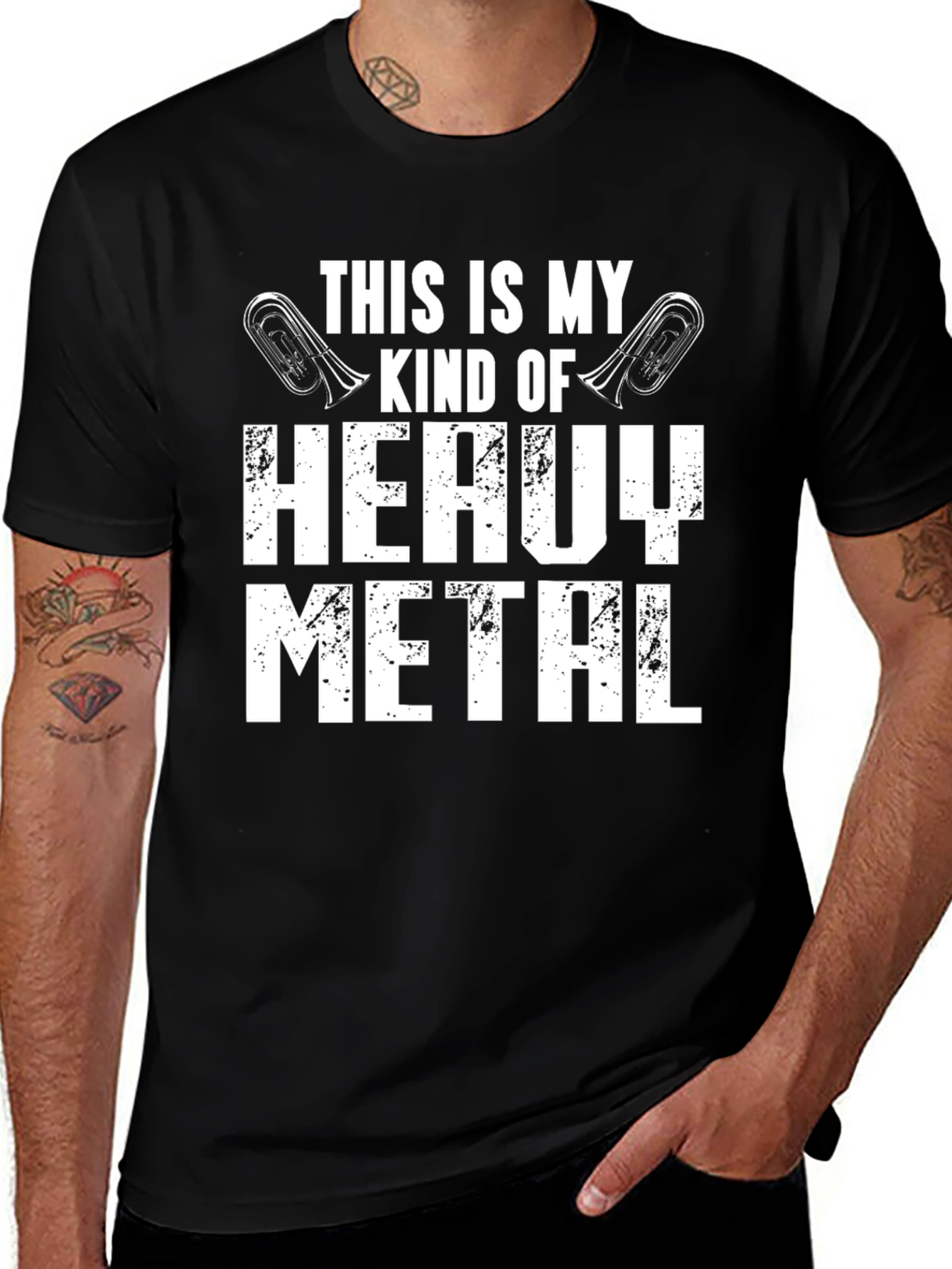 Variant 14 of Heavy Metal Tuba T-Shirt - Band Geeks Tee