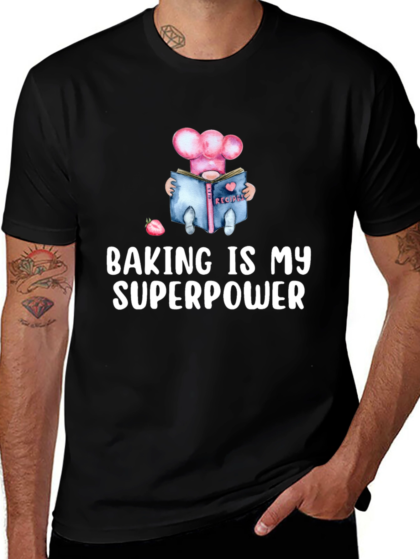 Variant 24 of Baking Is My Superpower T-Shirt - Chef Gnome Design
