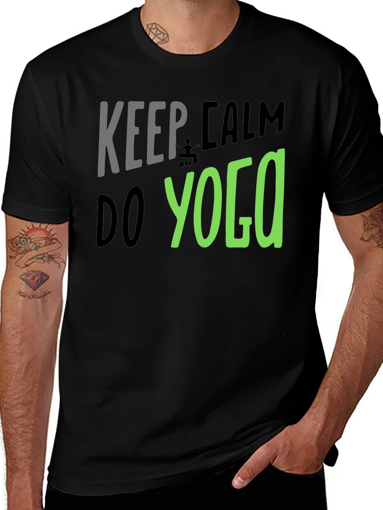 Variant 28 of Keep Calm and Do Yoga T-Shirt - Meditation Tee