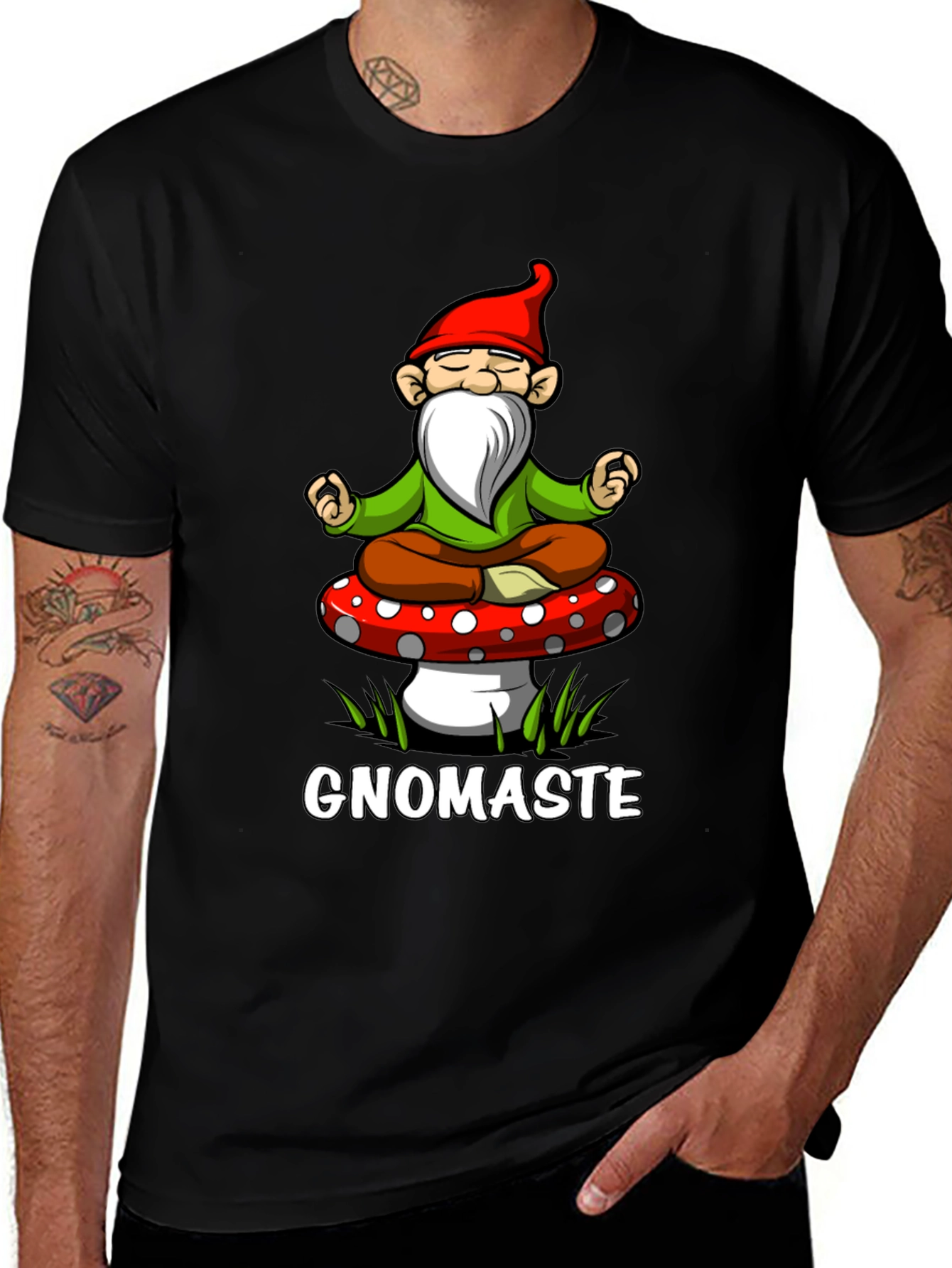 Variant 10 of Gnomaste T-Shirt: Gnome Yoga Zen Tee