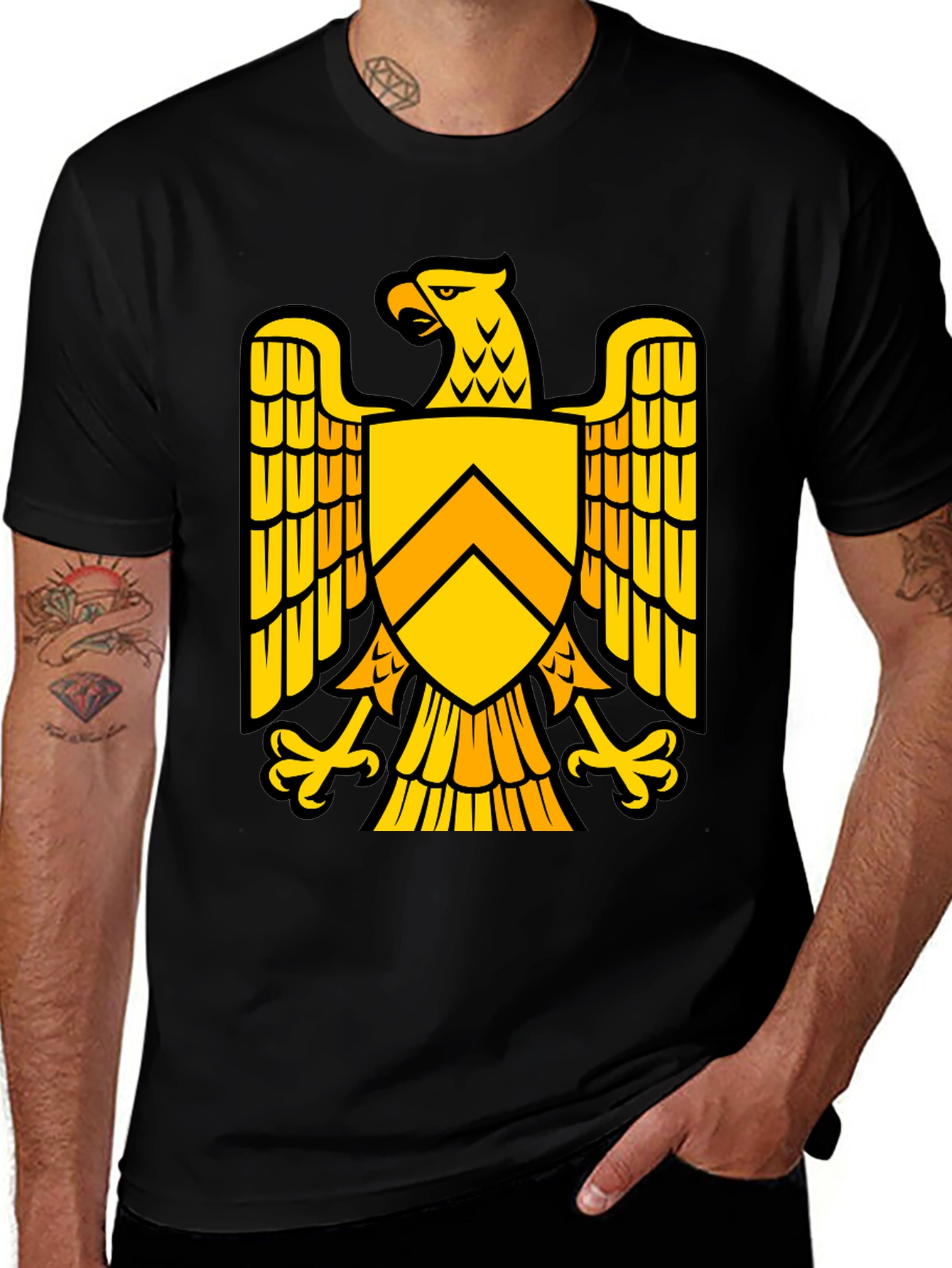 Variant 2 of Eagle Shield Graphic T-Shirt - Bold Statement Tee