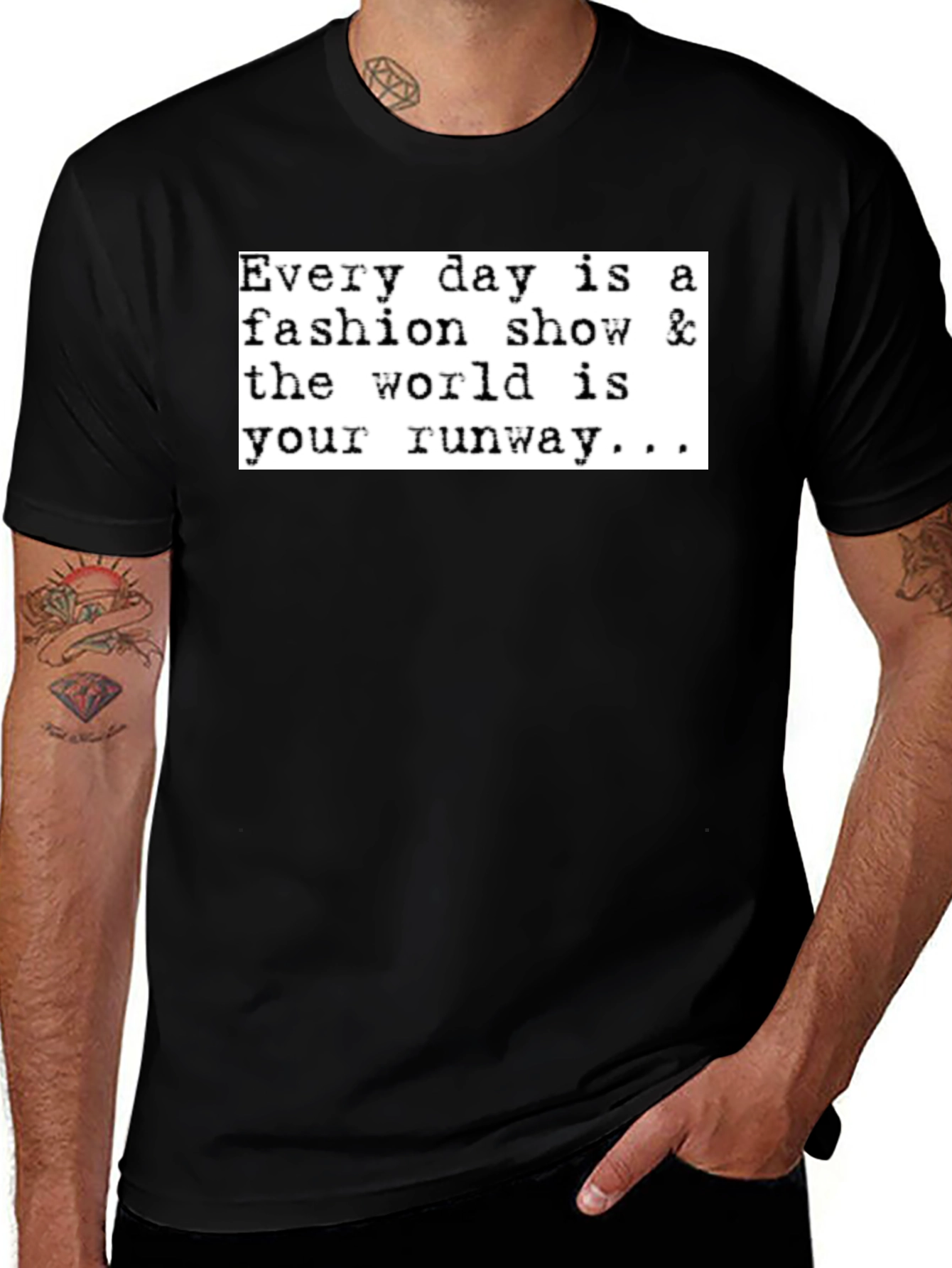 Variant 21 of Fashion Show Runway Graphic Tee - Black