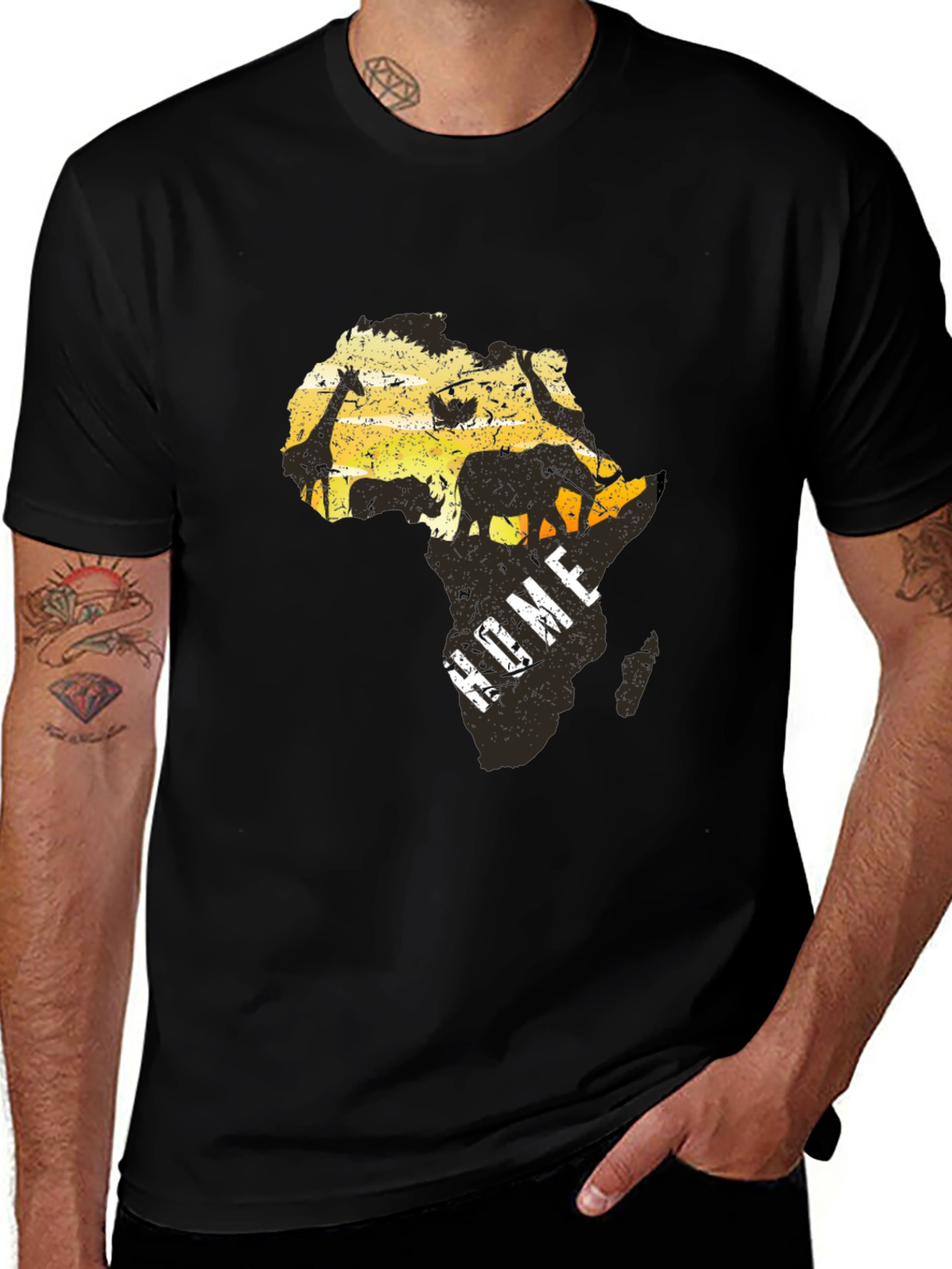 Variant 25 of Africa Wildlife Map Graphic Tee