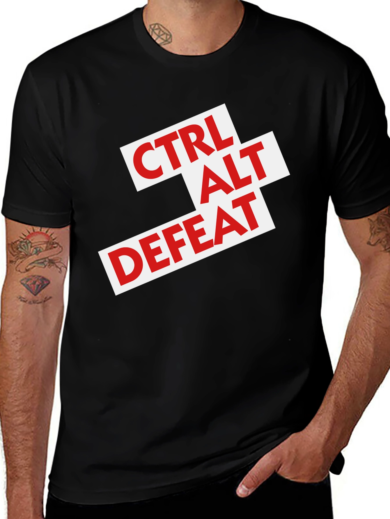 Variant 13 of CTRL ALT Defeat Graphic T-Shirt - Gamer Humor Tee