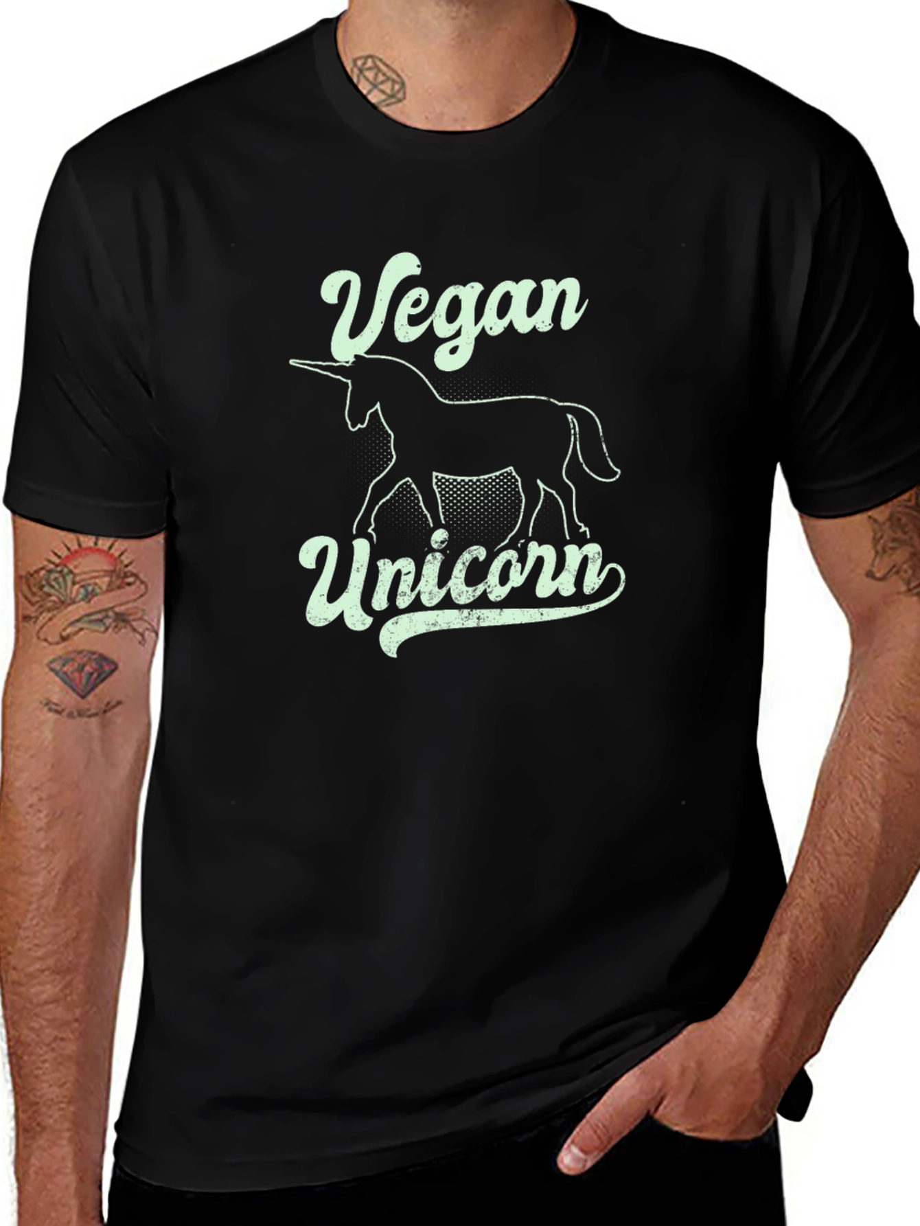 Variant 11 of Vegan Unicorn Graphic T-Shirt