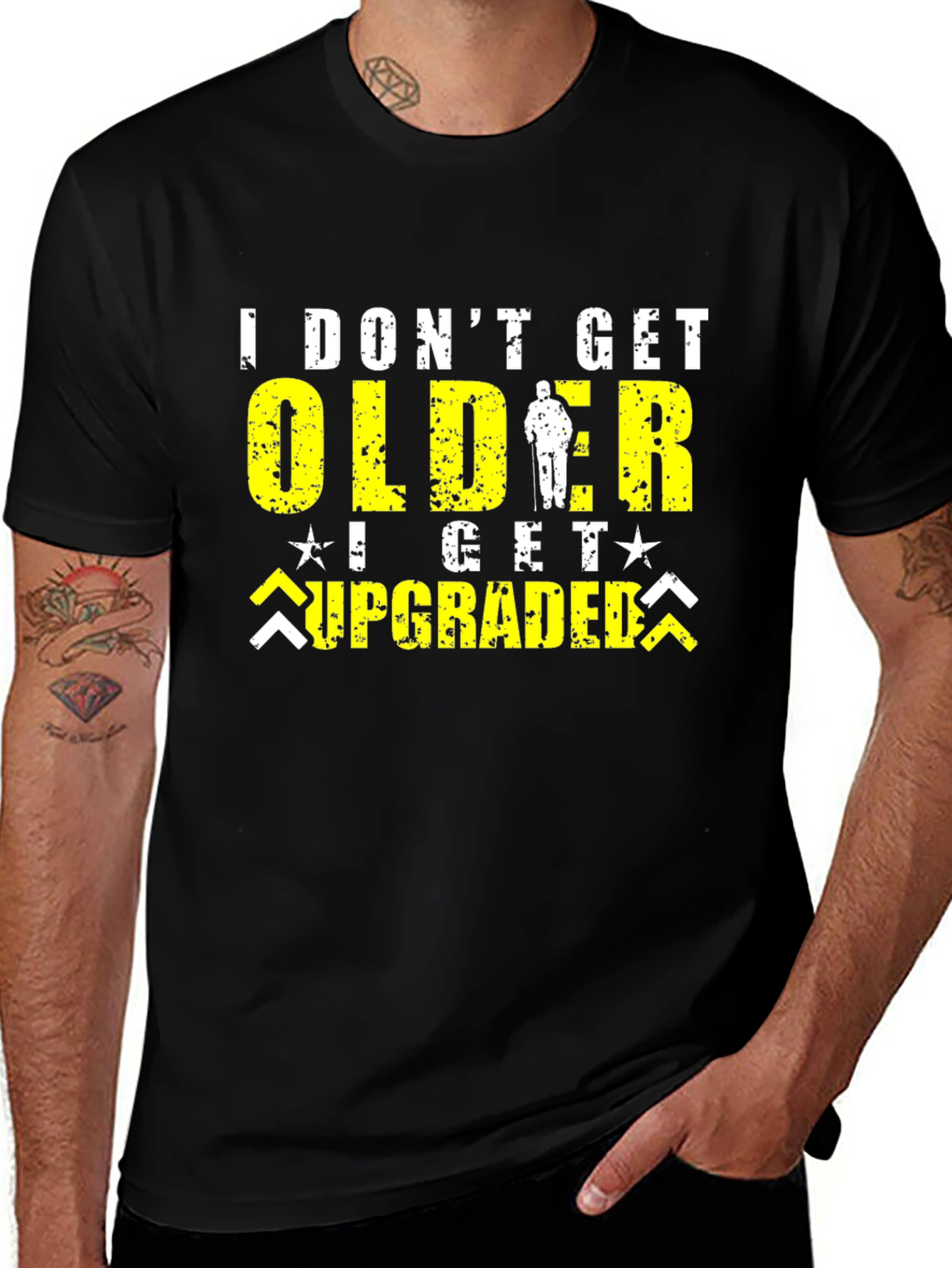 I Don't Get Older, I Get Upgraded Black T-Shirt