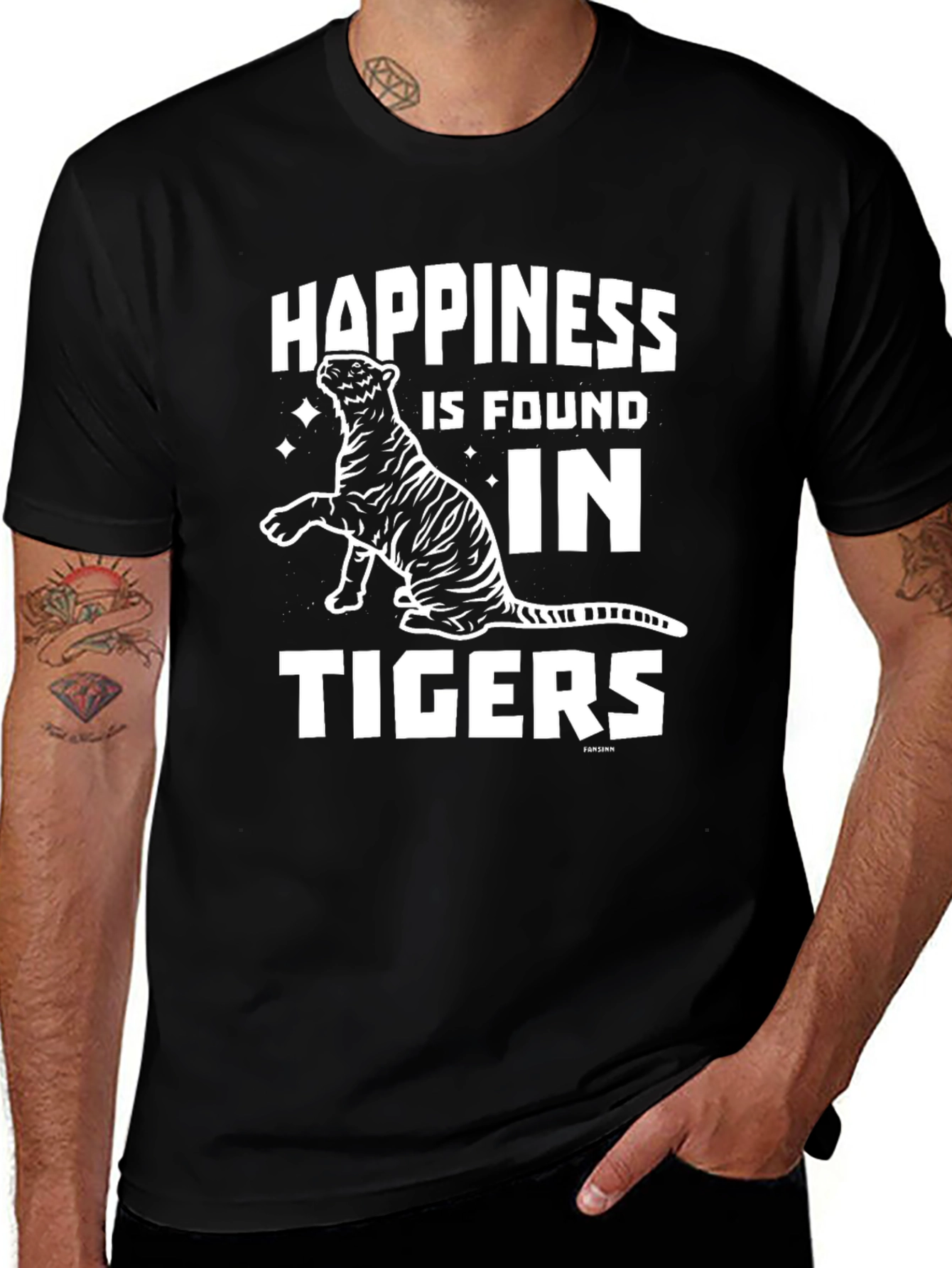 Happiness is Found in Tigers Graphic Tee