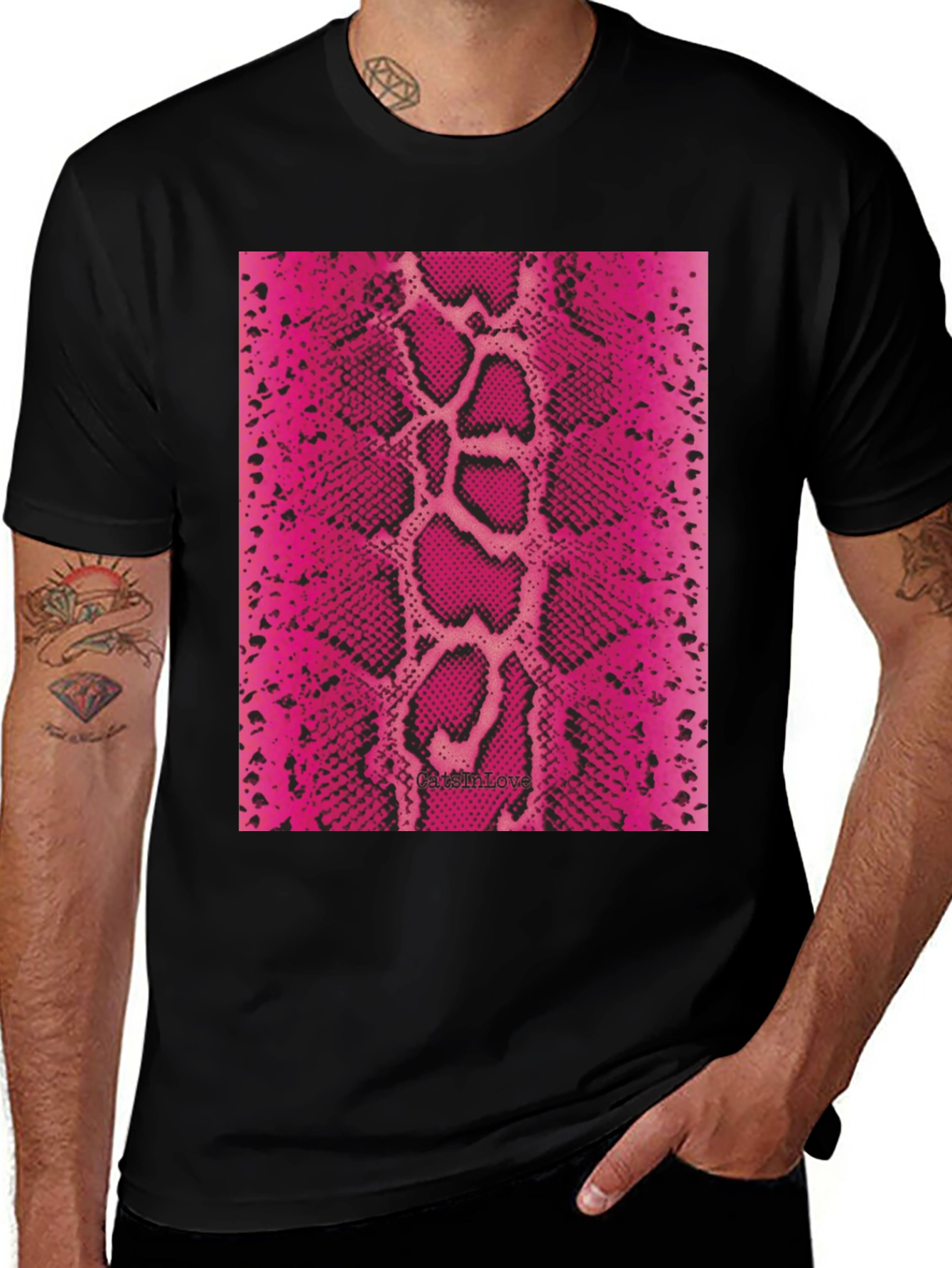 Variant 4 of Pink Snake Print Tee