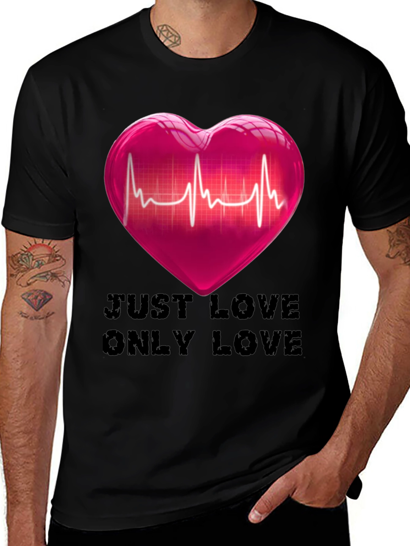 Variant 17 of Love Pulse T-Shirt - Just Love Only Love