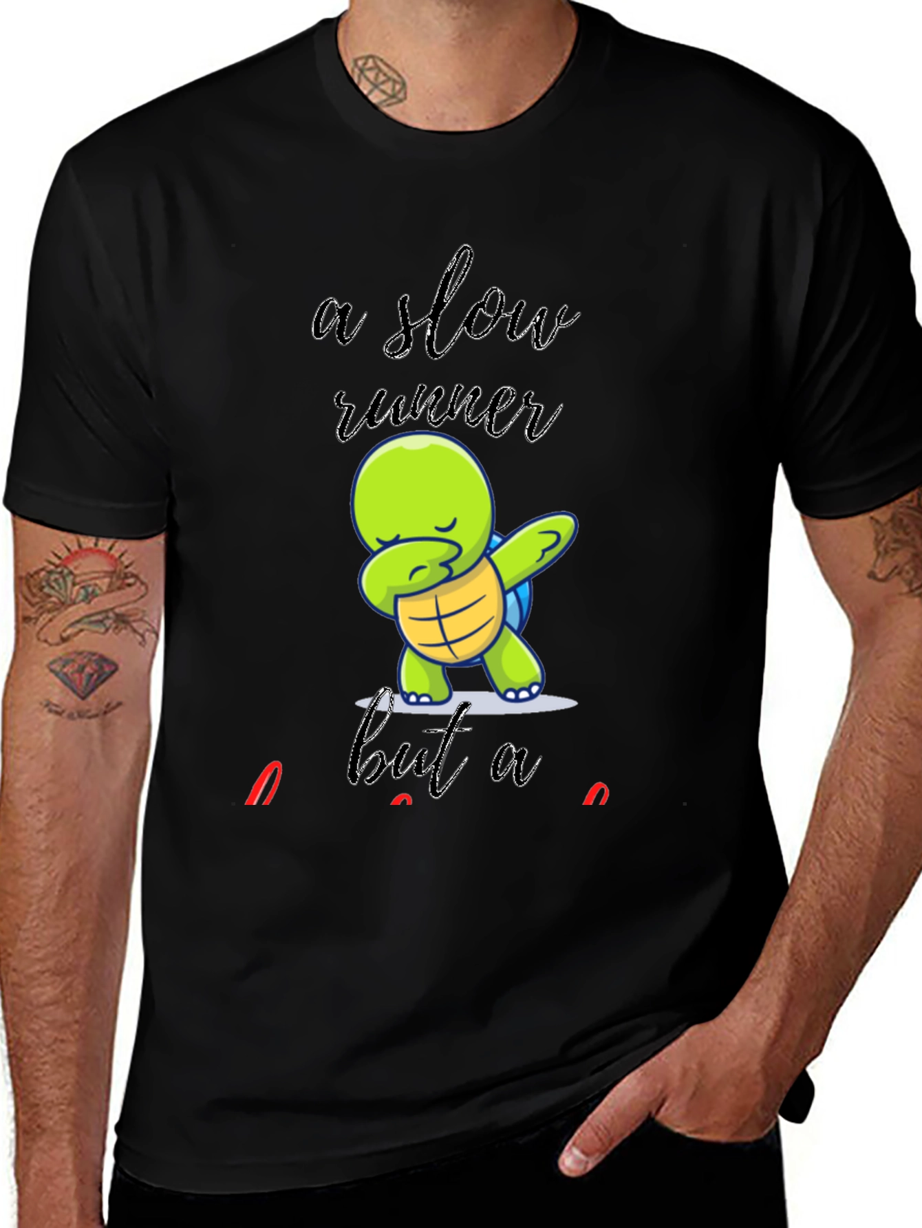 Variant 17 of Slow Runner Turtle Dab Graphic T-Shirt