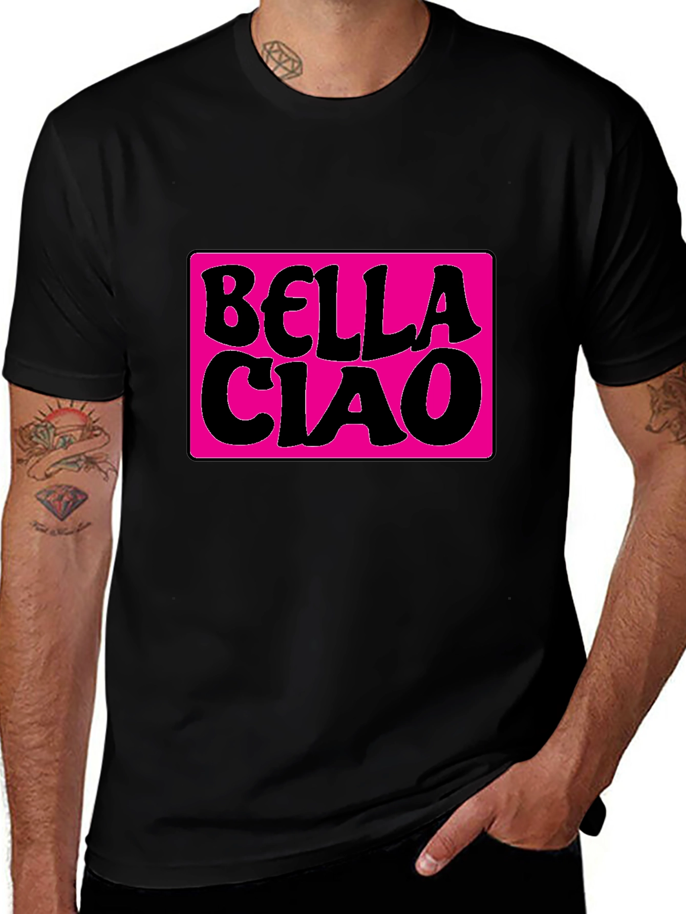 Variant 18 of Bella Ciao Graphic T-Shirt - Stylish Black Tee