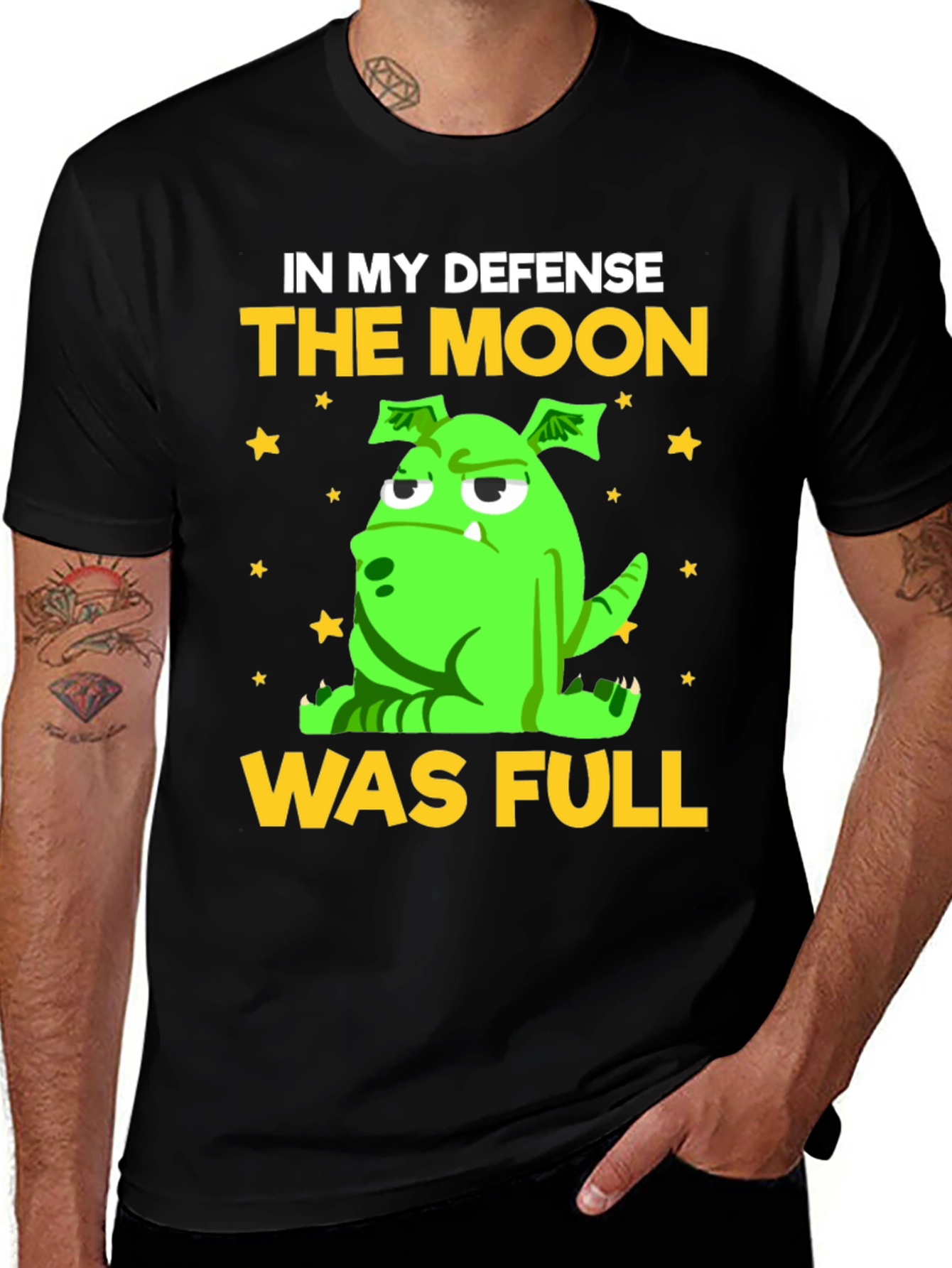 Variant 4 of Funny "The Moon Was Full" Graphic Tee