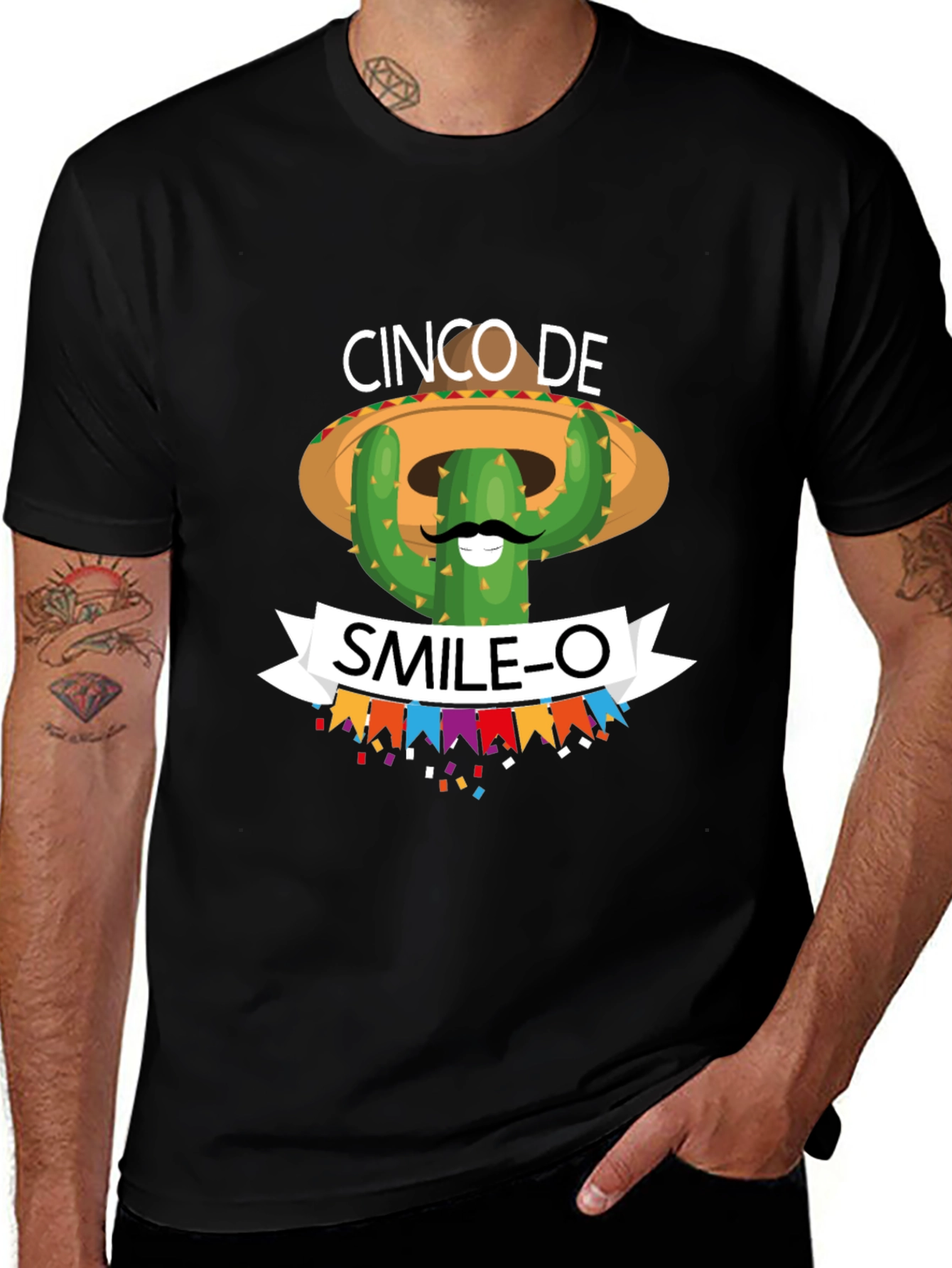 Variant 4 of Cinco de Mayo Cactus Smile-O T-Shirt