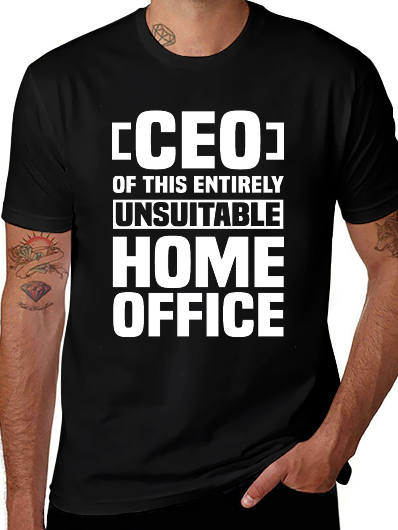 Variant 23 of CEO of This Entirely Unsuitable Home Office T-Shirt