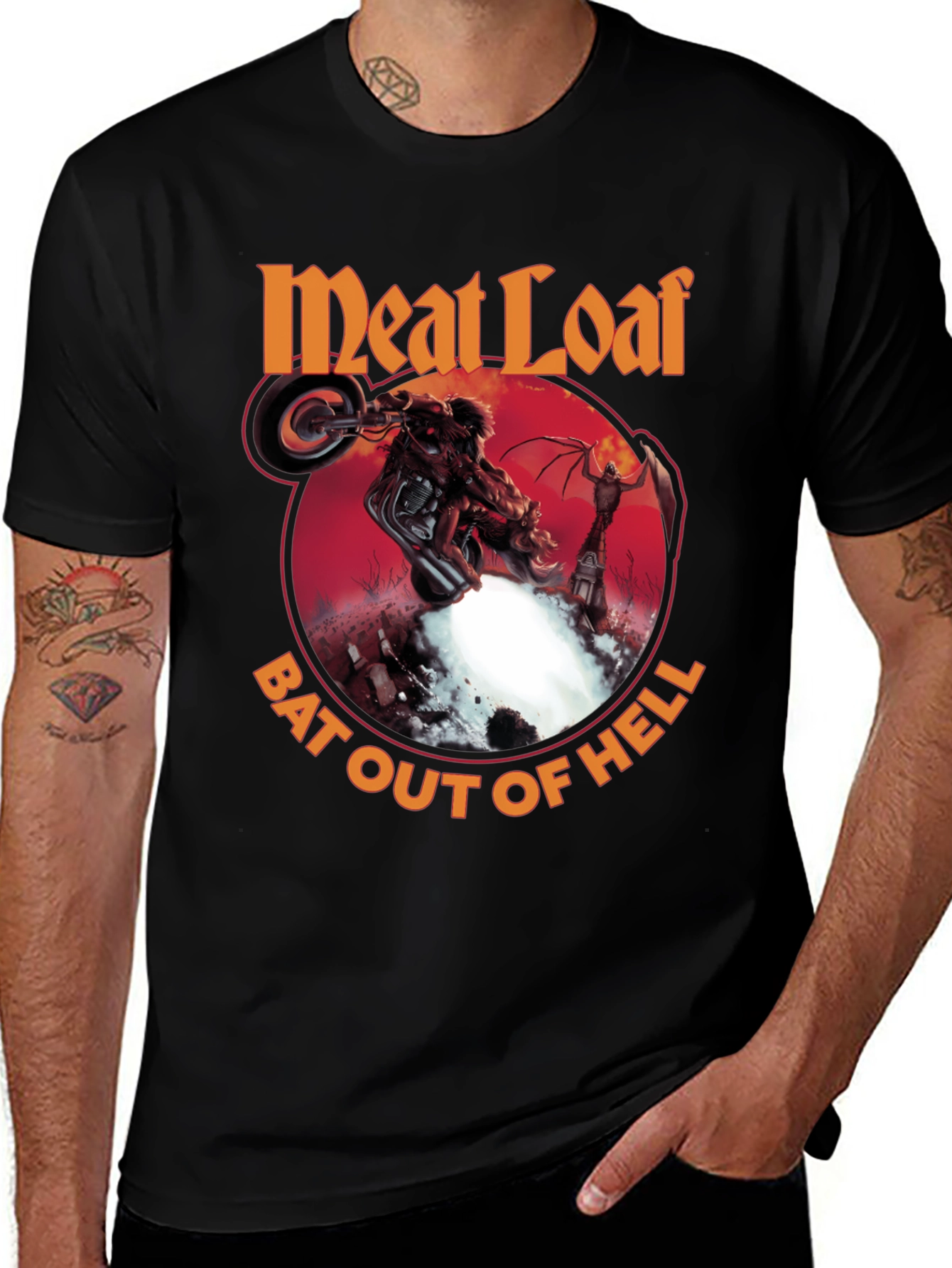 Meat Loaf Bat Out of Hell Graphic T-Shirt