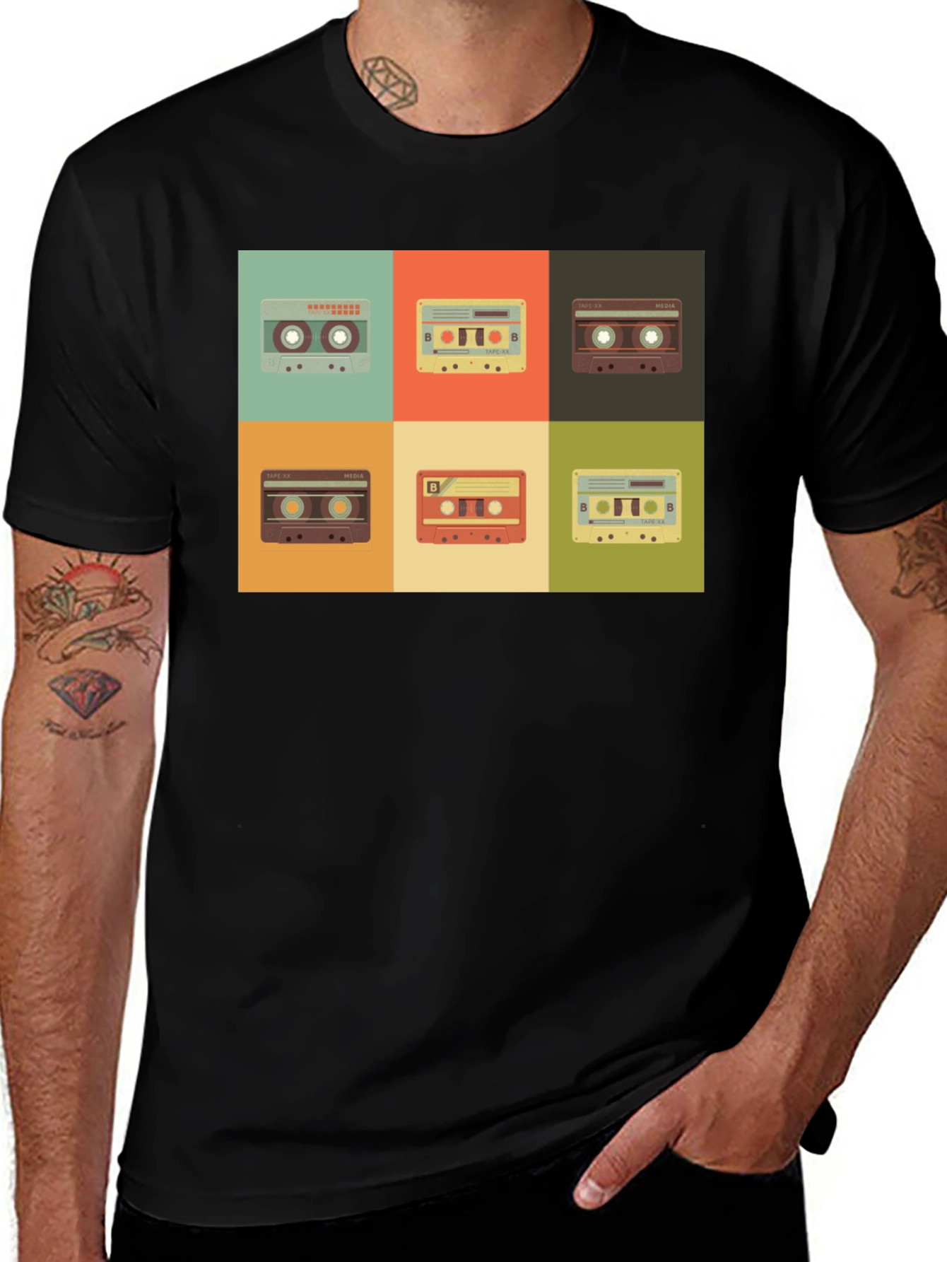 Variant 7 of Retro Cassette Tape Graphic Tee