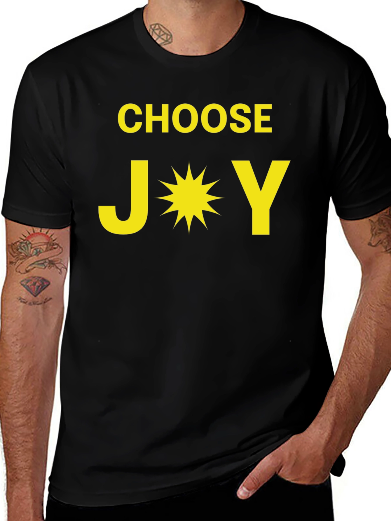 Variant 7 of Choose Joy T-Shirt - Motivational Black Tee