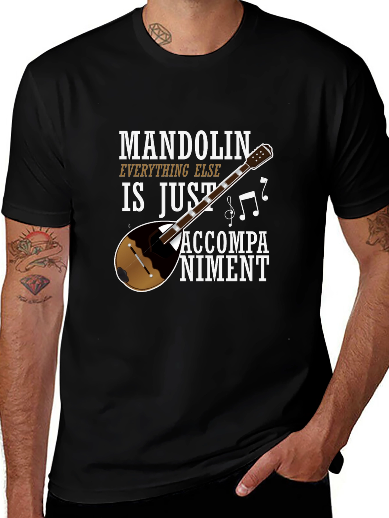 Variant 26 of Mandolin Musician Tee: Everything Else Is Just Accompaniment!