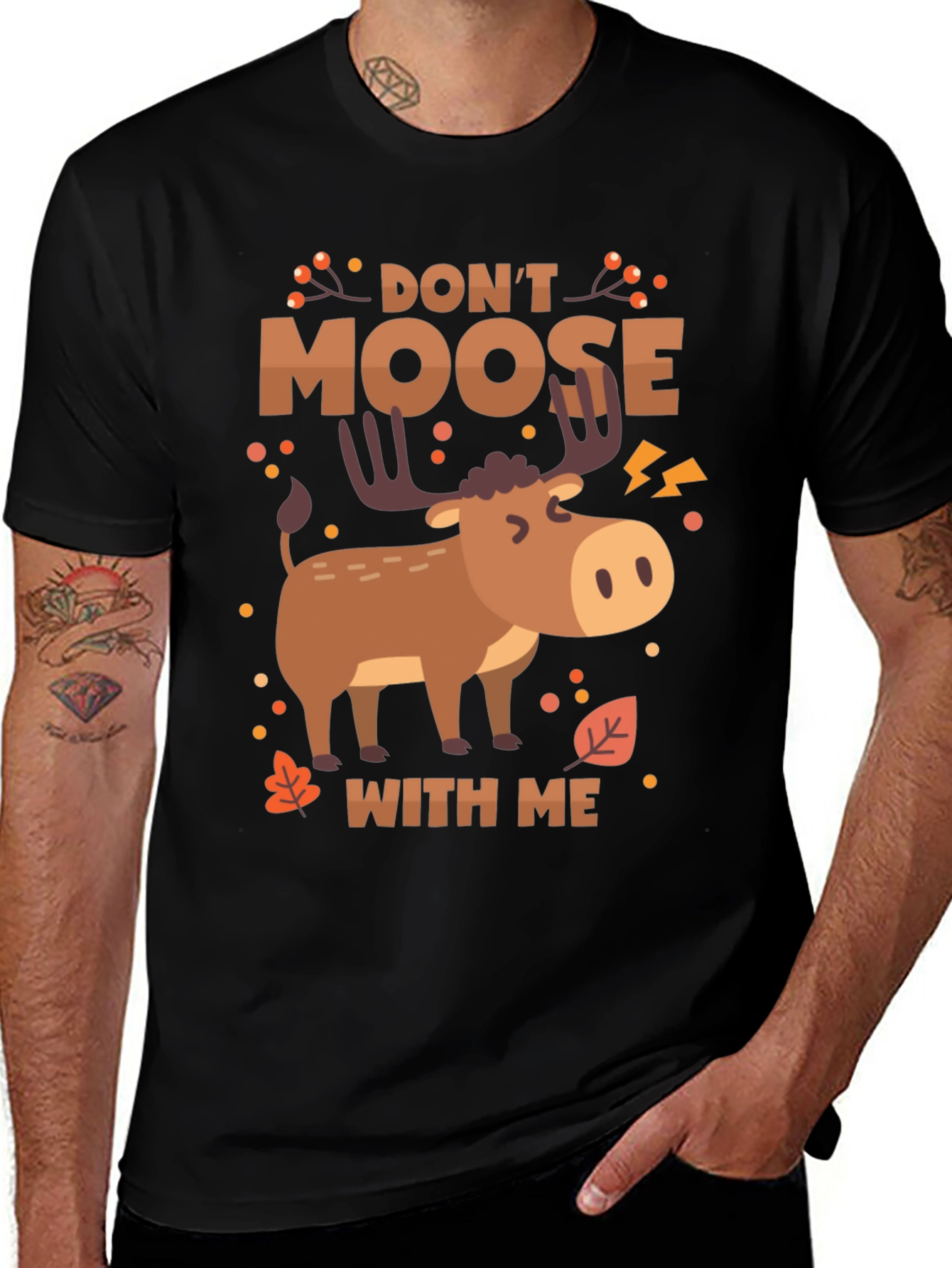 Variant 8 of Don't Moose With Me Funny Graphic Tee