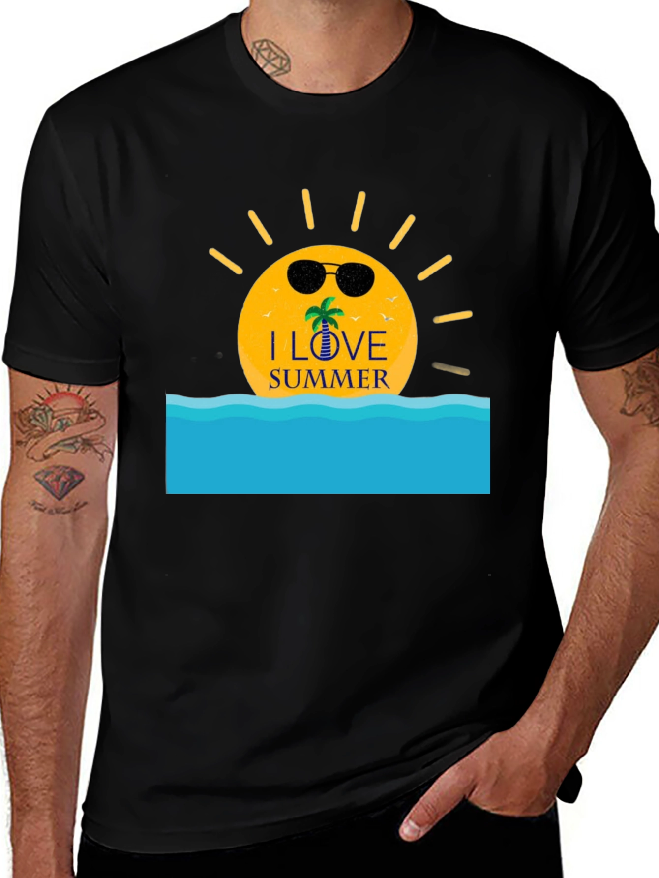 Variant 5 of I Love Summer Graphic T-Shirt
