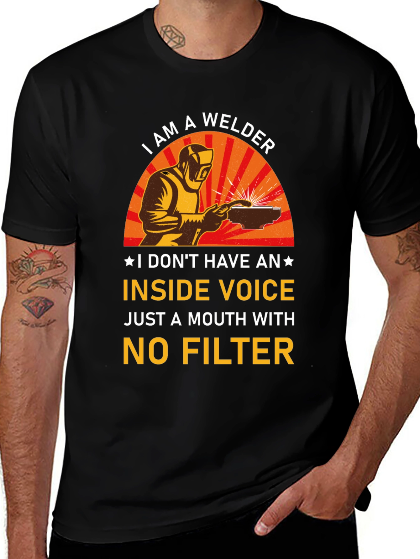 Variant 5 of Welder T-Shirt - No Filter Funny Tee