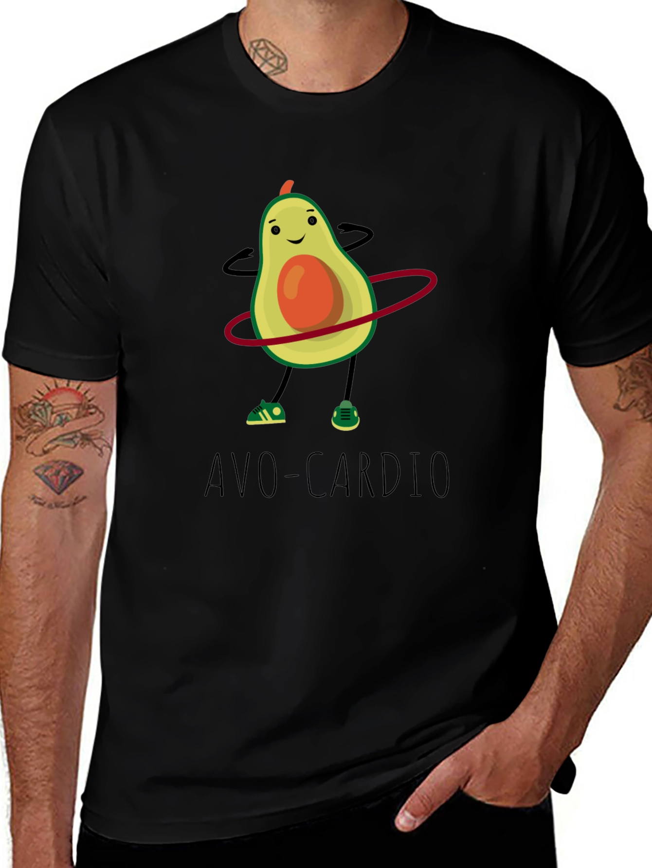Variant 11 of Avo-Cardio Funny Avocado Workout T-Shirt