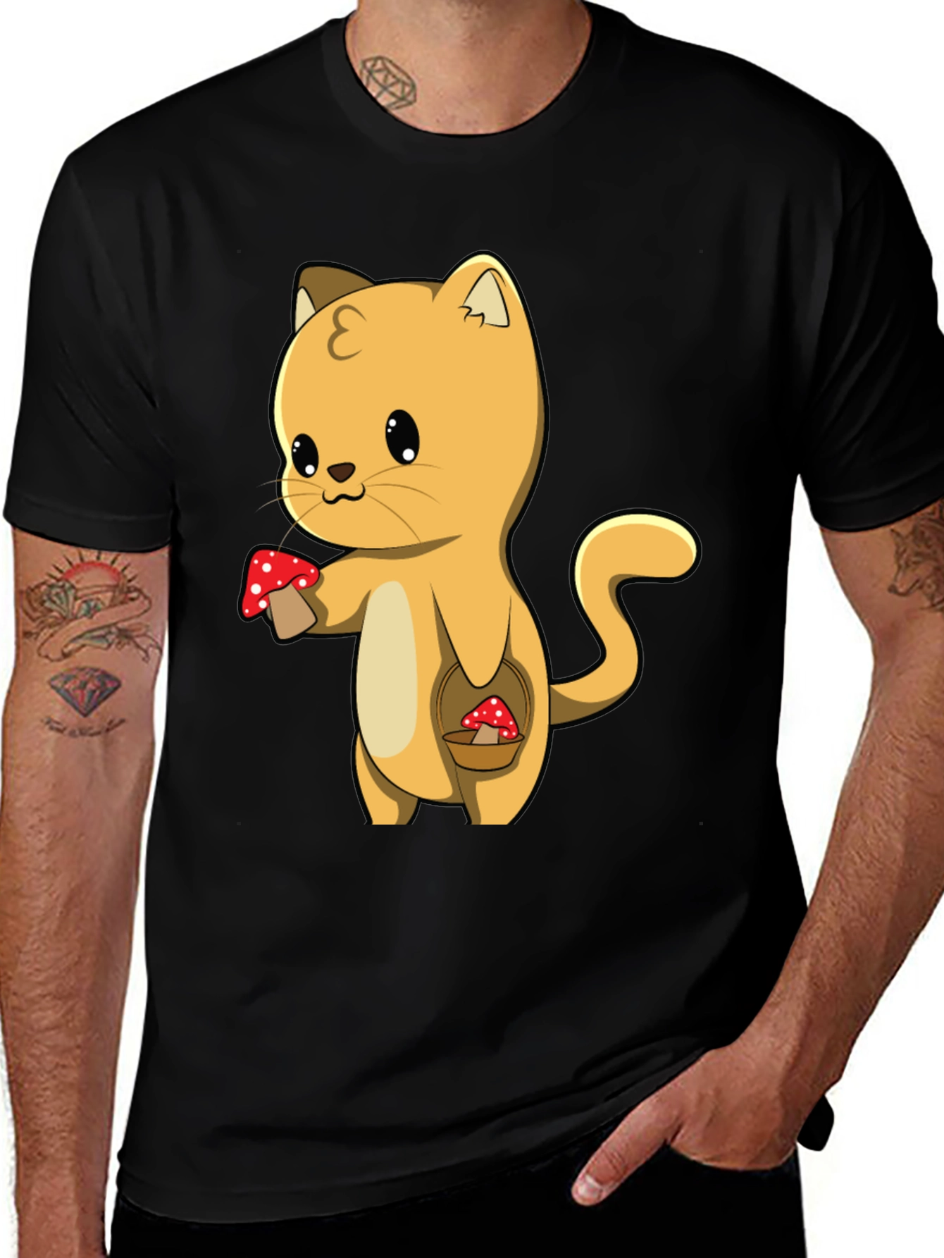 Variant 13 of Cute Cat Mushroom T-Shirt