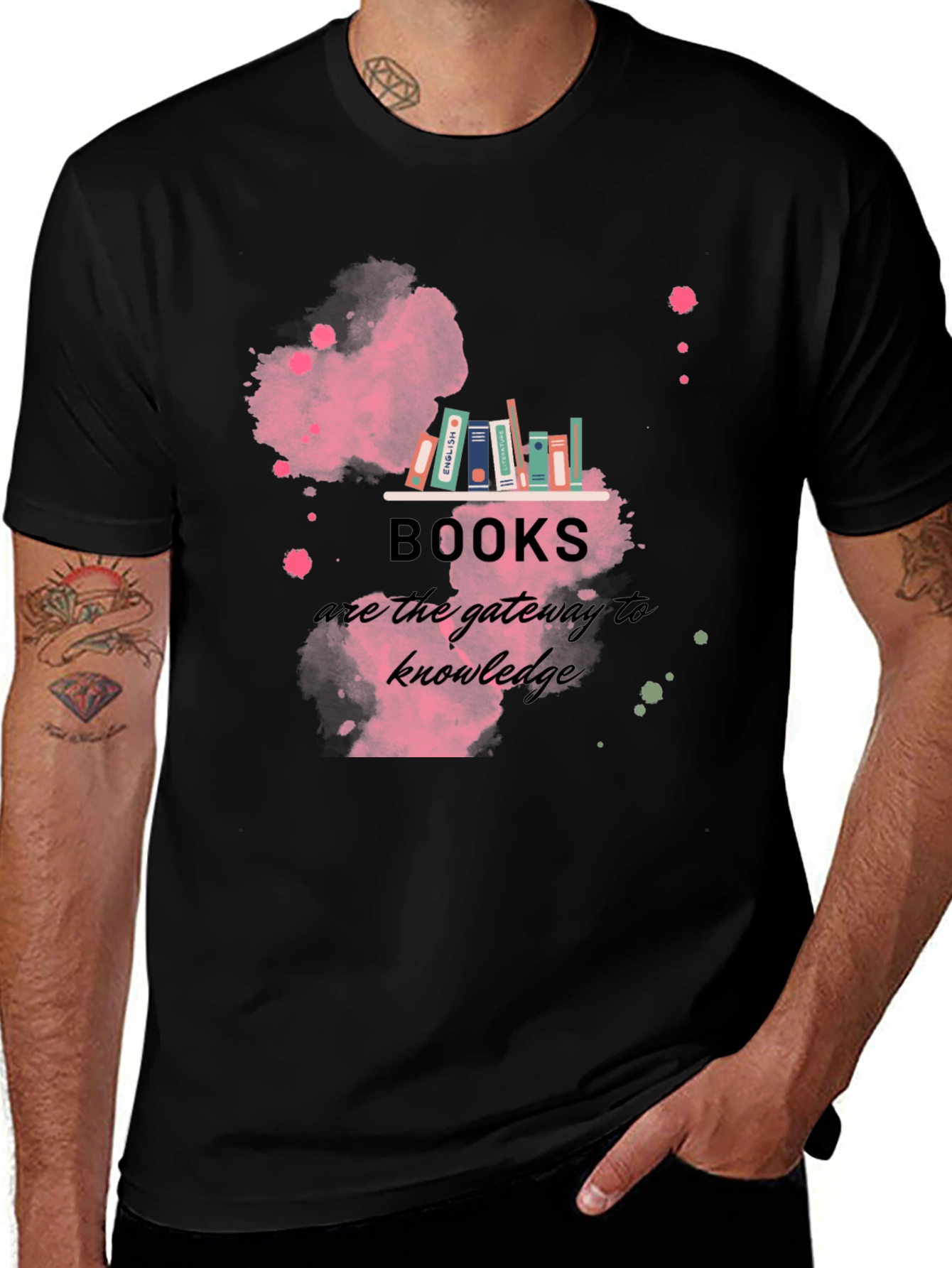 Variant 11 of Books are the Gateway Tee - Knowledge is Power