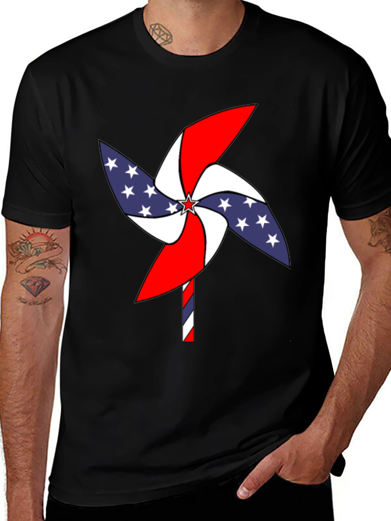 Variant 24 of Patriotic Pinwheel Graphic Tee