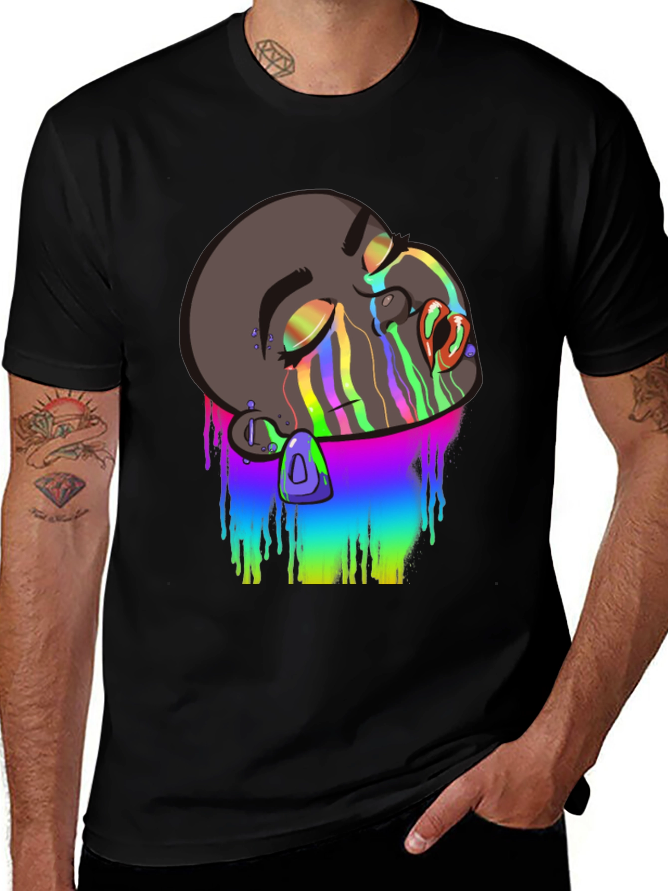 Variant 11 of Melting Rainbow Drip Graphic T-Shirt