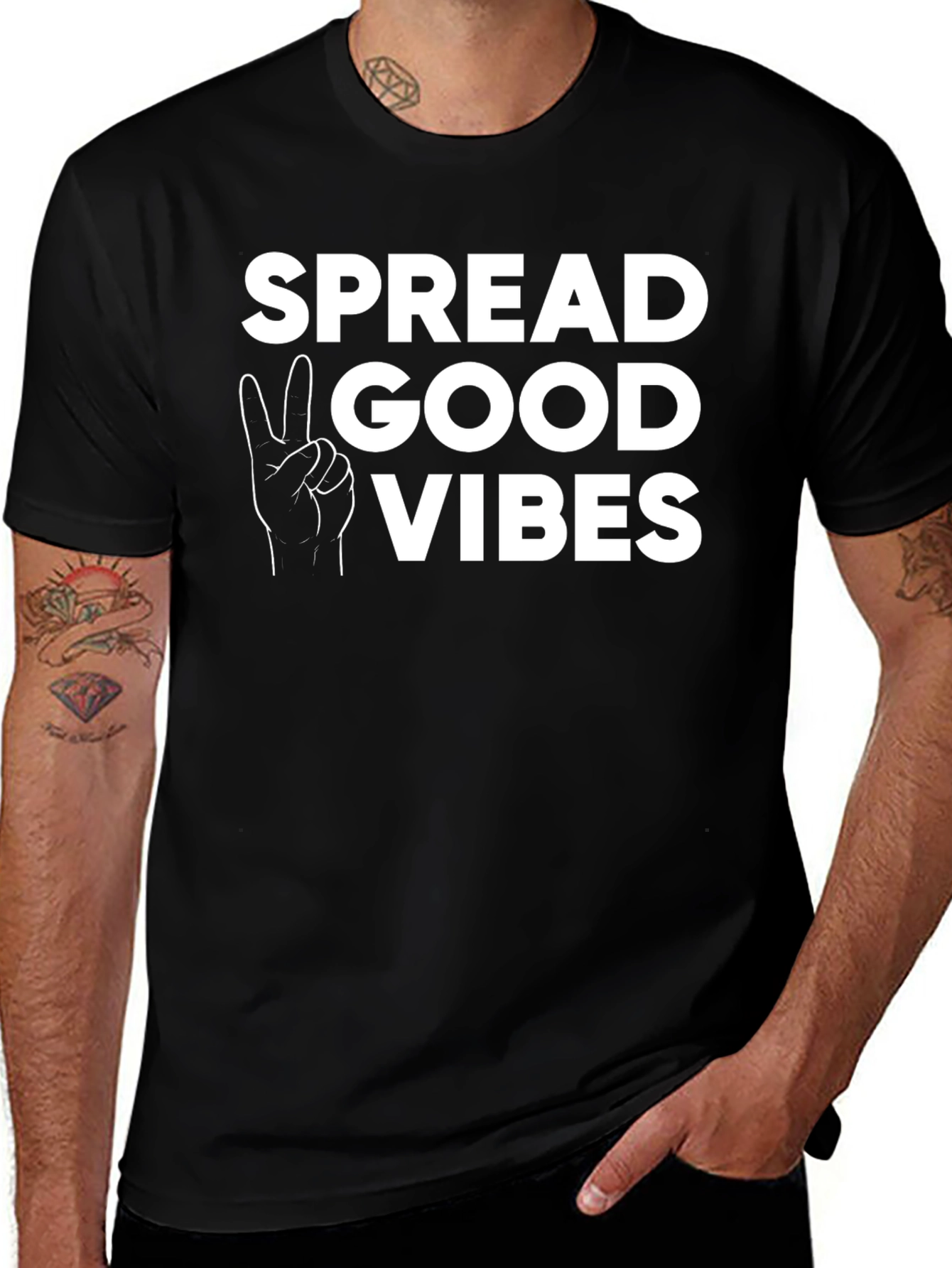 Variant 17 of Spread Good Vibes Graphic T-Shirt