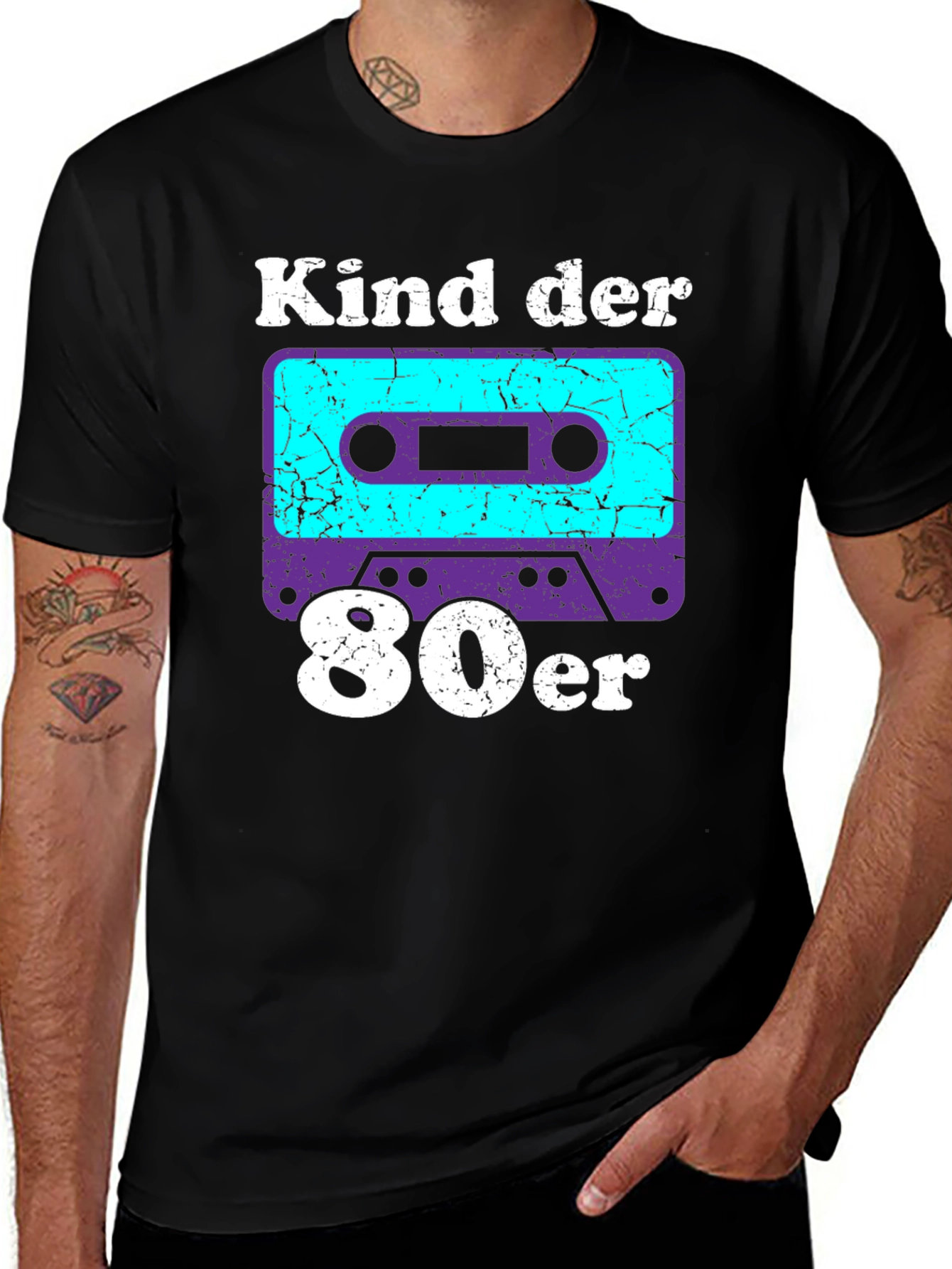 Variant 22 of Retro '80s Cassette Tape Graphic T-Shirt