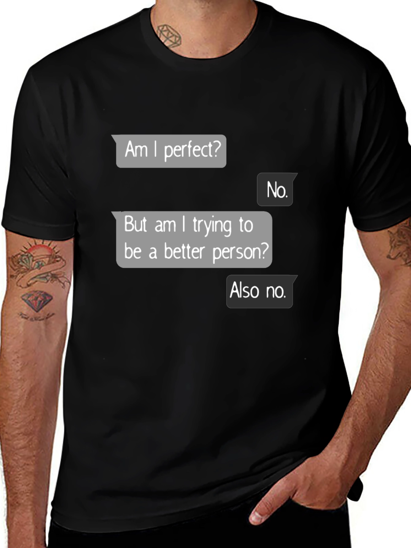 Variant 19 of Funny Sarcastic T-Shirt - Am I Perfect? No