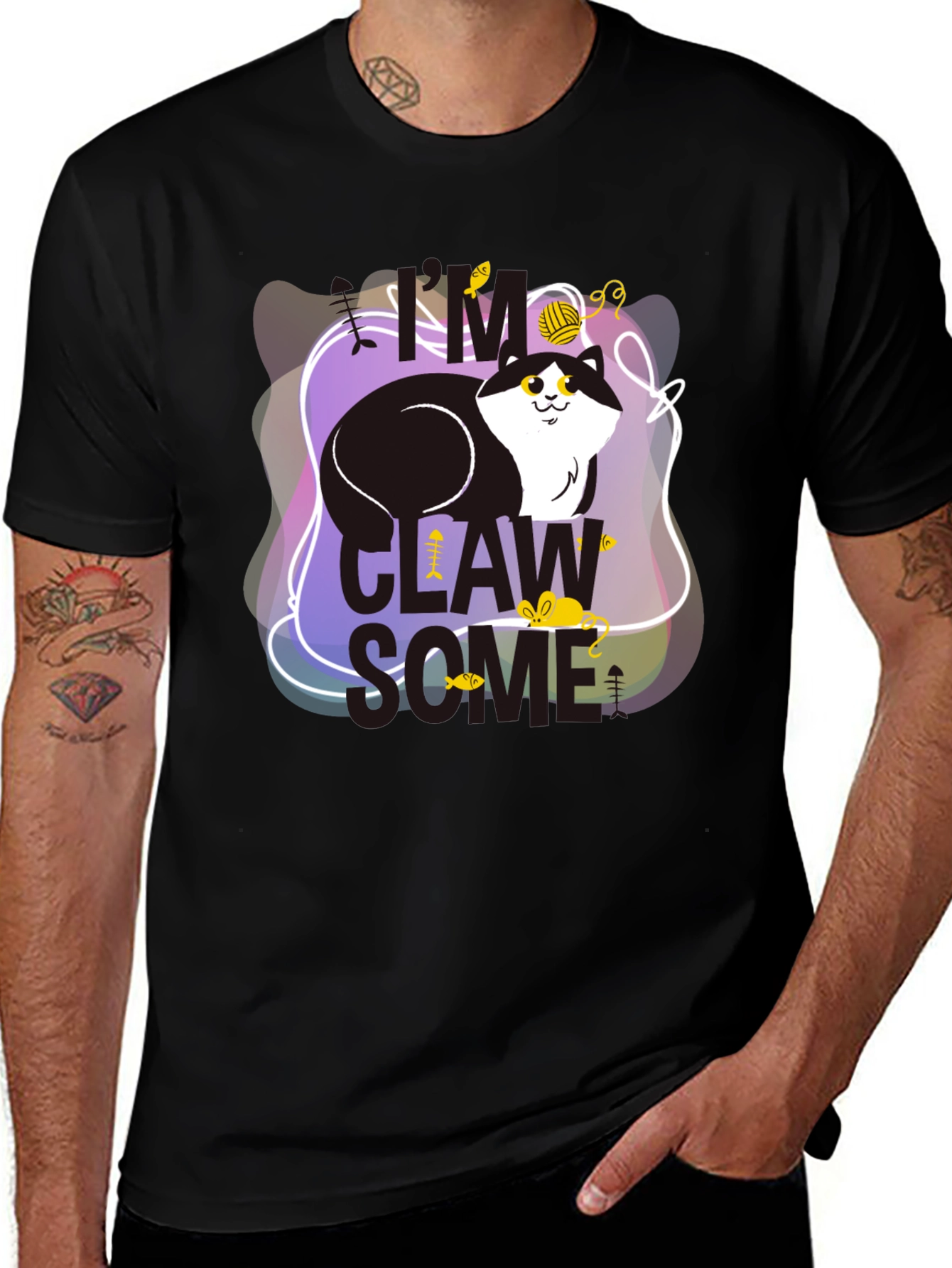 Variant 14 of I'm Claw-Some Cat T-Shirt