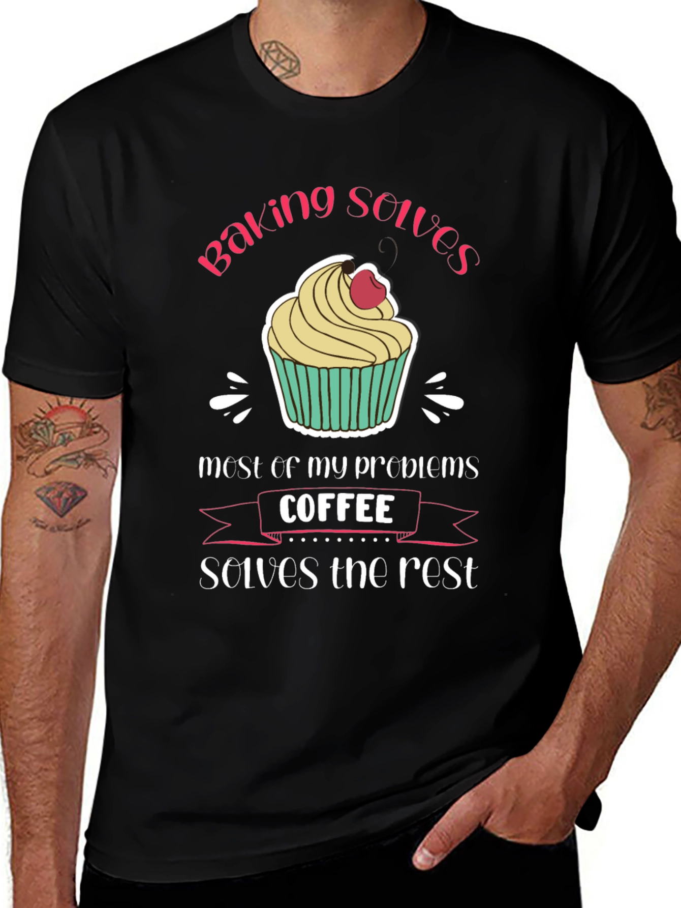 Variant 11 of Baking and Coffee T-Shirt - Solves My Problems