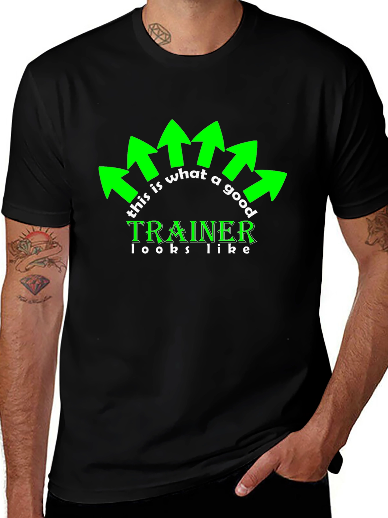 Variant 14 of Trainer Graphic Tee - Good Trainer Looks Like T-Shirt