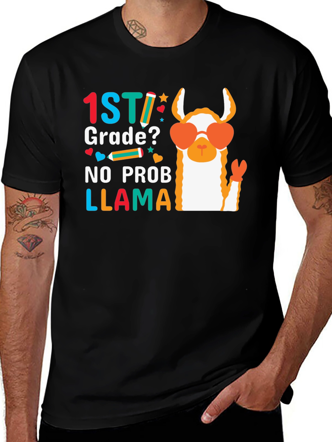 1st Grade Llama T-Shirt - No Prob Llama Back To School