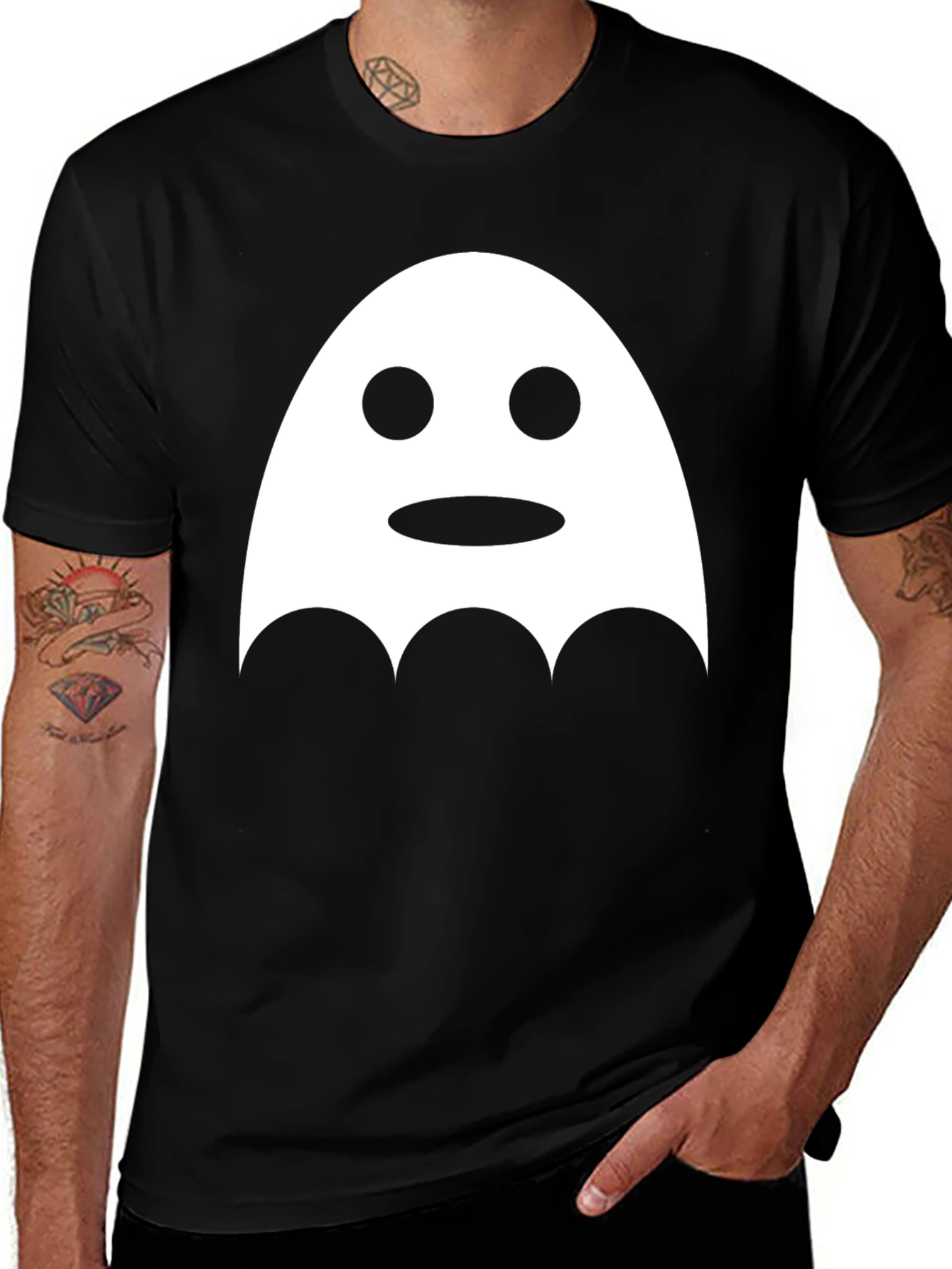 Variant 7 of Ghost Graphic Black T-Shirt