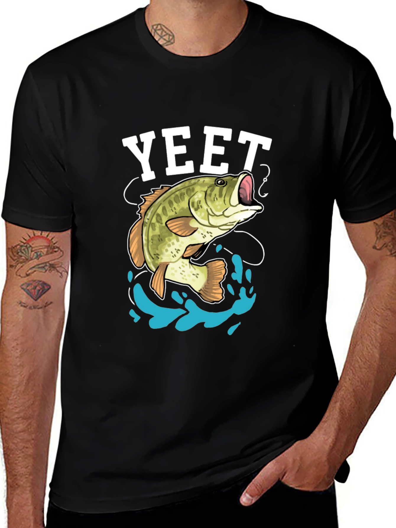 Yeet Fish Graphic Tee - Angler Humor T-Shirt