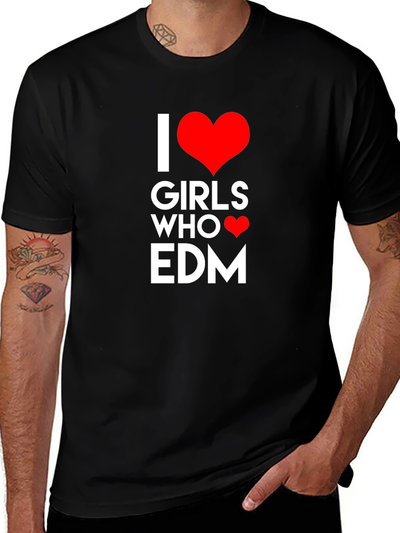 I Love Girls Who EDM T-Shirt - Novelty Music Tee