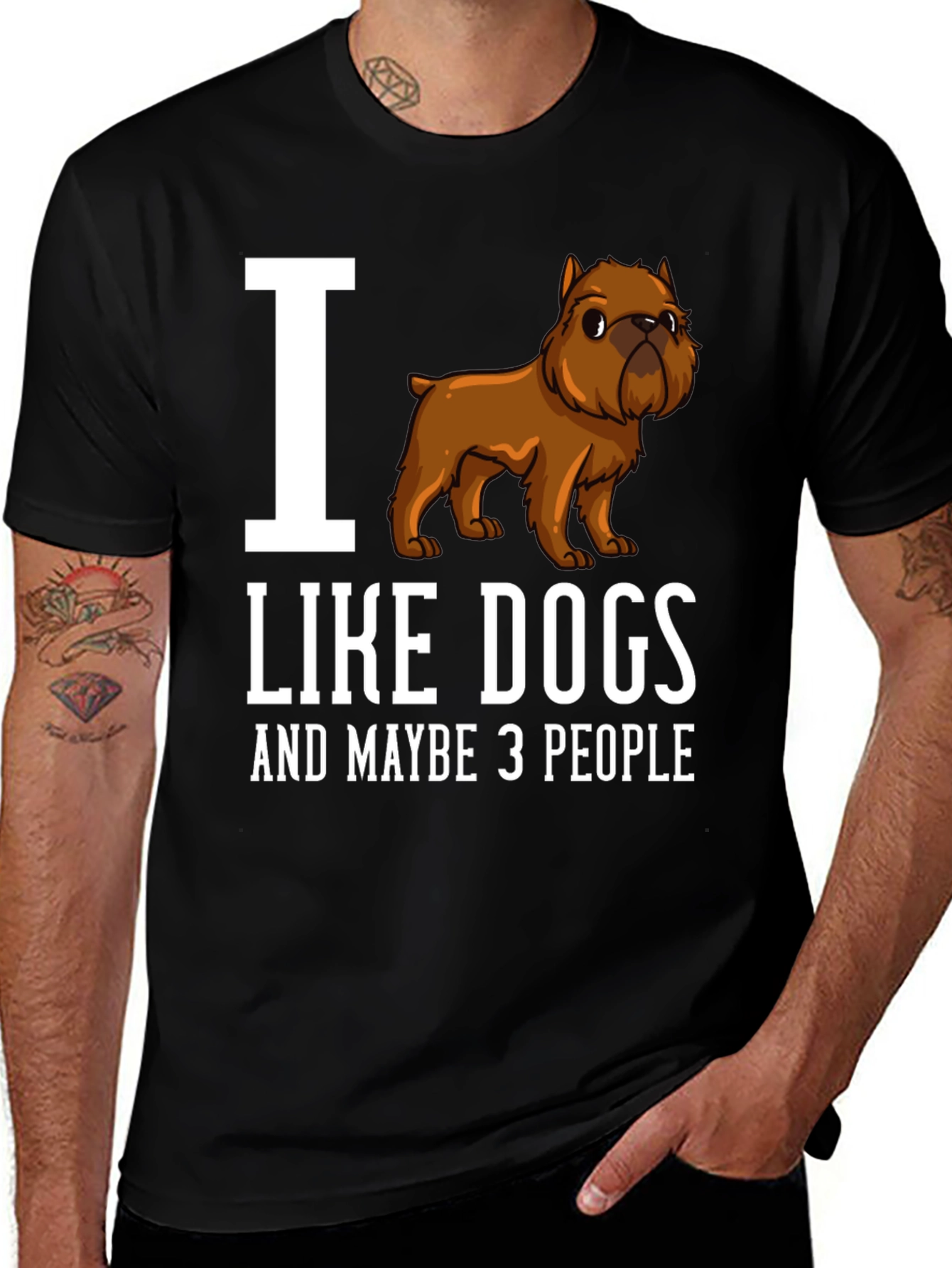Variant 17 of I Love Dogs Funny Graphic T-Shirt
