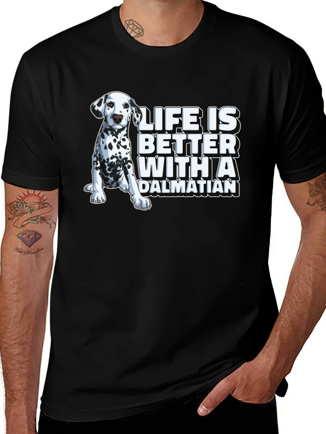 Variant 25 of Dalmatian Lover T-Shirt - Life is Better with a Dalmatian Tee