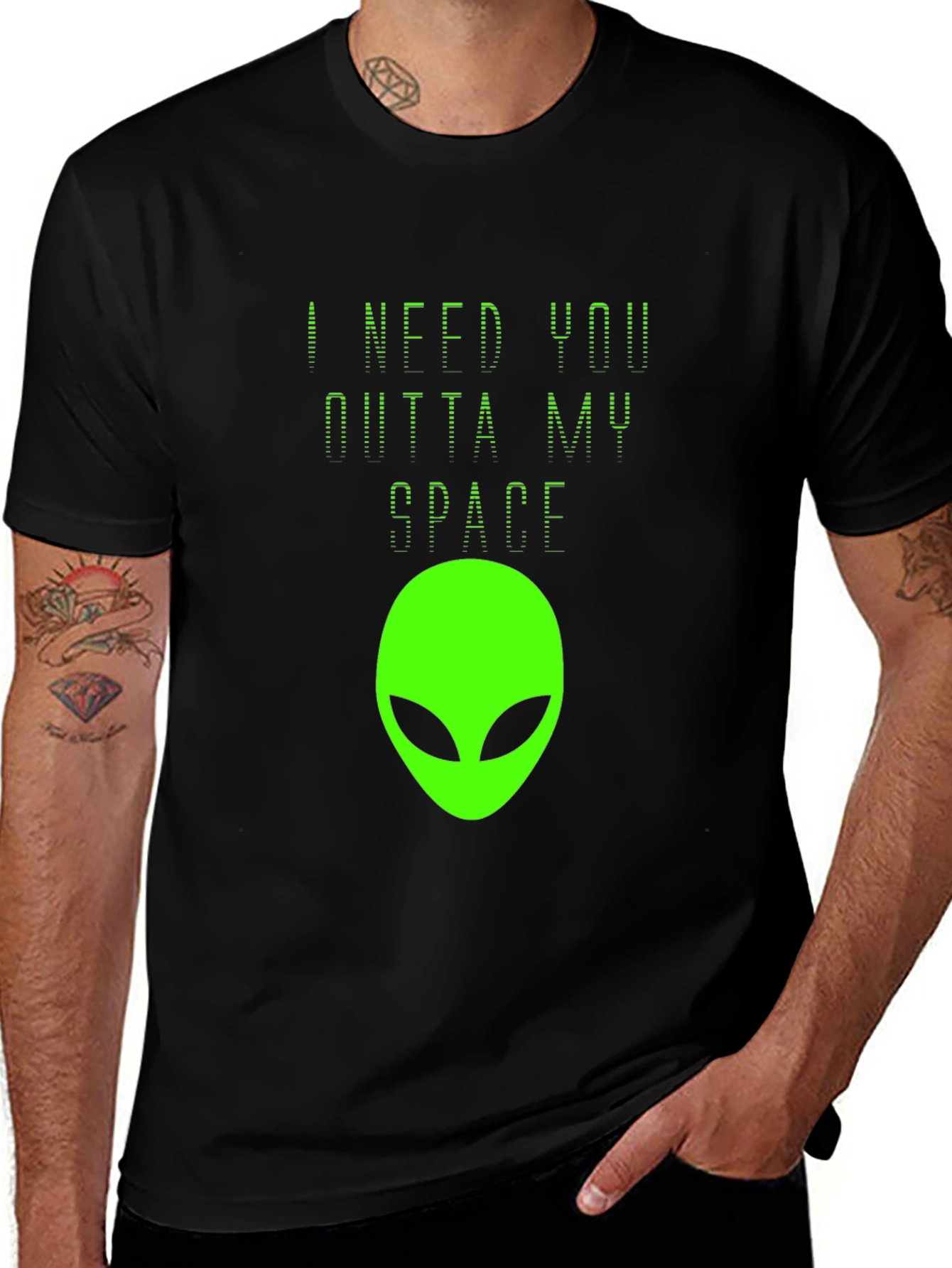 Outta My Space Alien Graphic T-Shirt