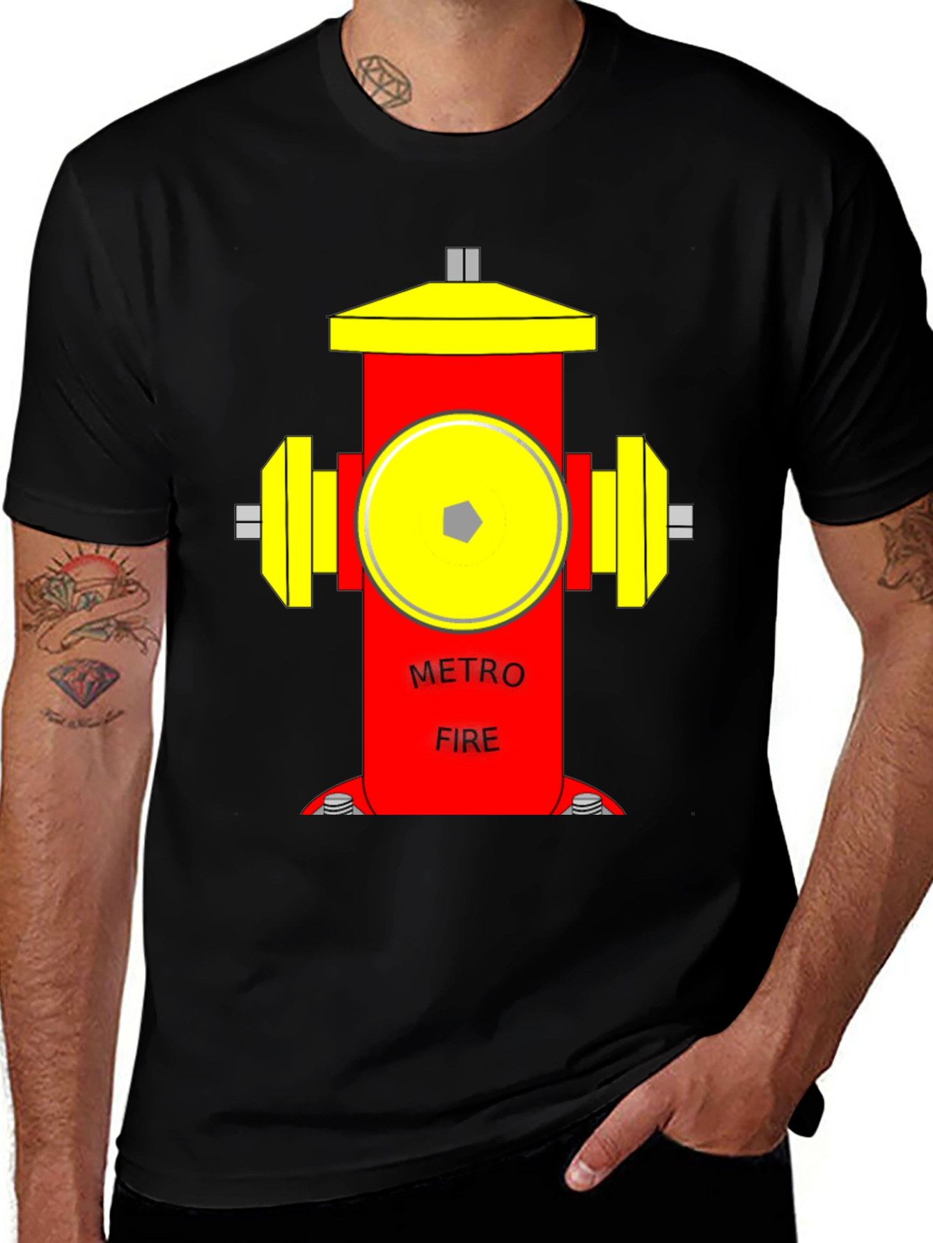 Variant 10 of Metro Fire Hydrant Graphic T-Shirt - Unique Design