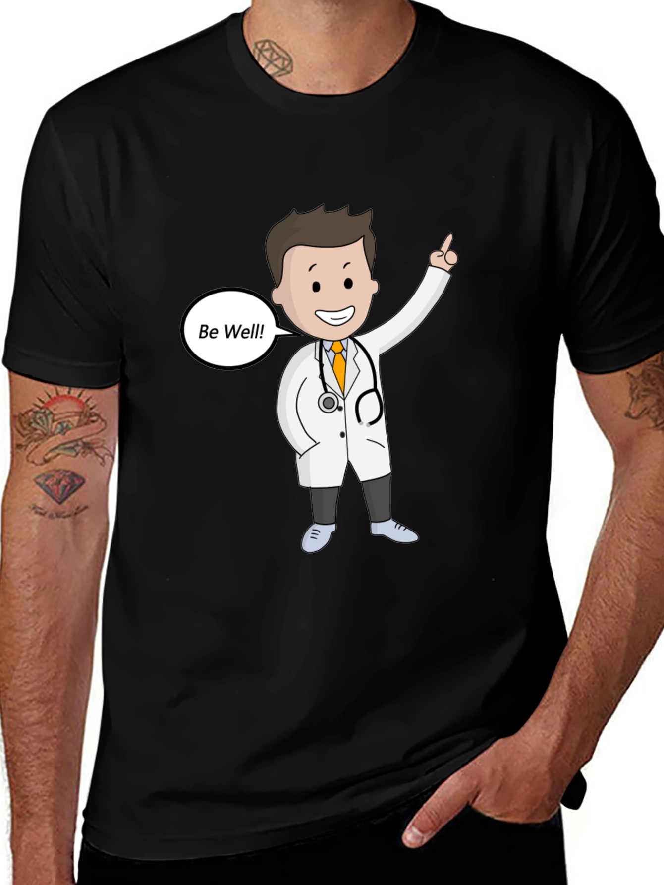 Variant 22 of Doctor Cartoon Graphic T-Shirt - Be Well Design