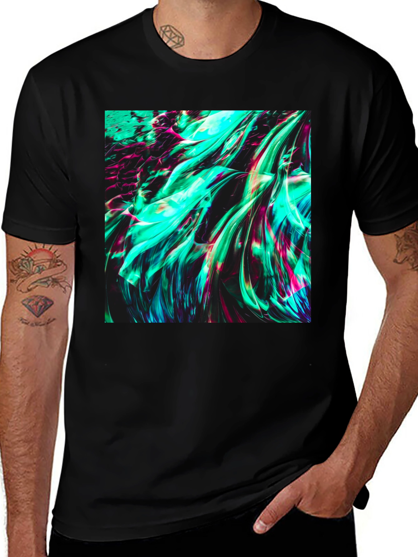 Variant 20 of Abstract Swirl Tee - Modern Art Shirt