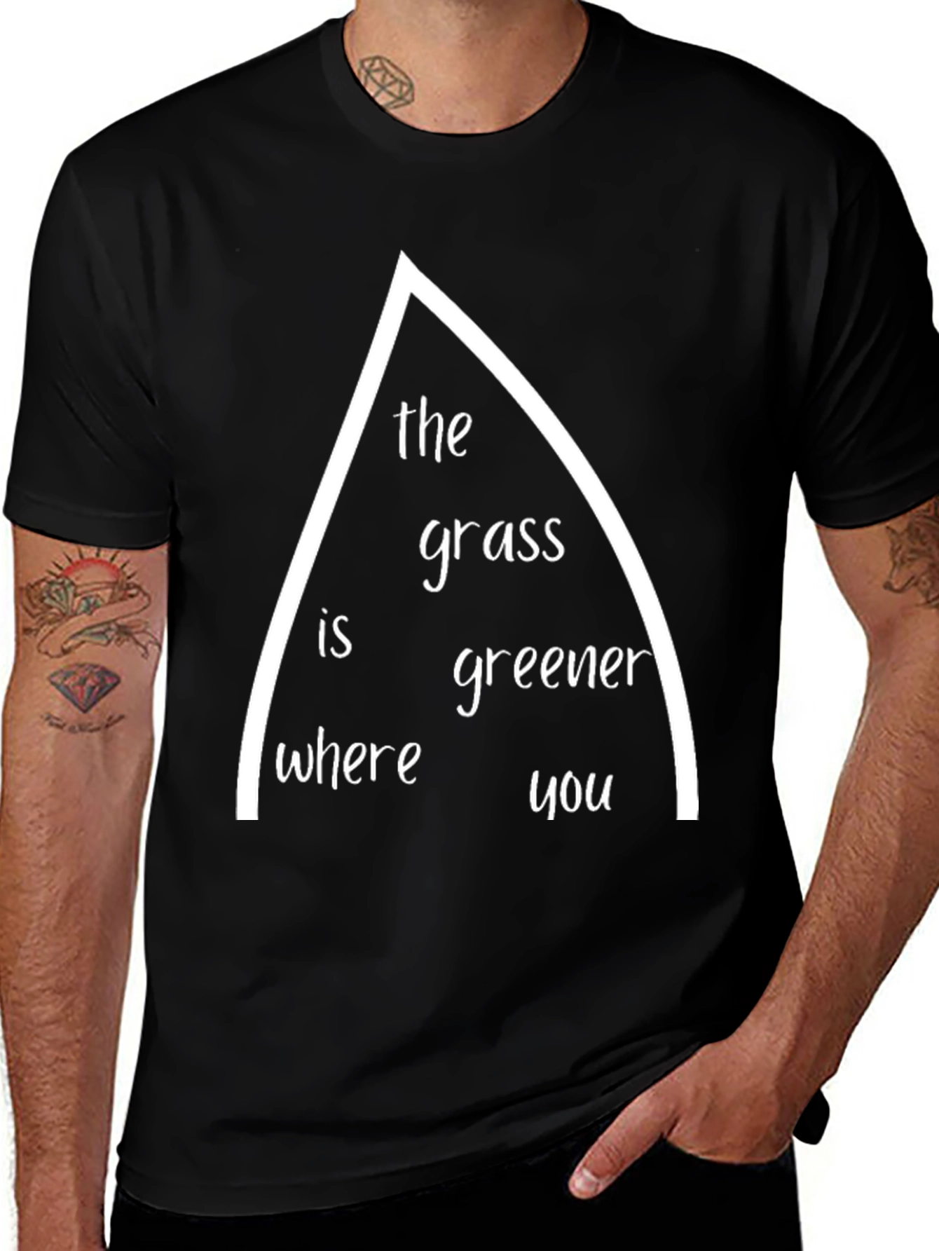 Variant 2 of The Grass Is Greener T-Shirt - Unique Graphic Tee